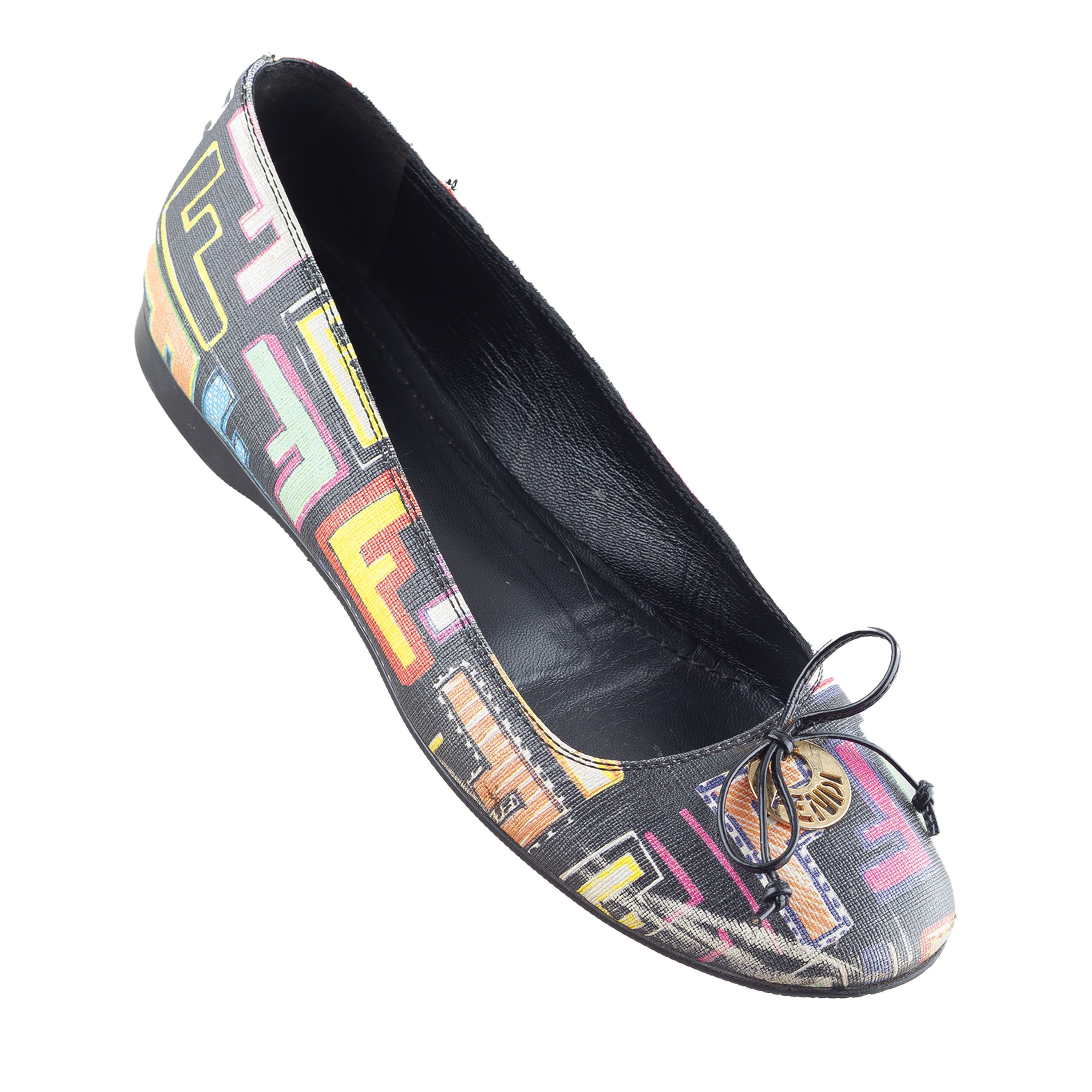 Fendi Fendi Zucca Monogram Vintage Black Flats (36,5 IT/37,5 EU) Size US 6.5 / IT 36.5 - 3 Thumbnail