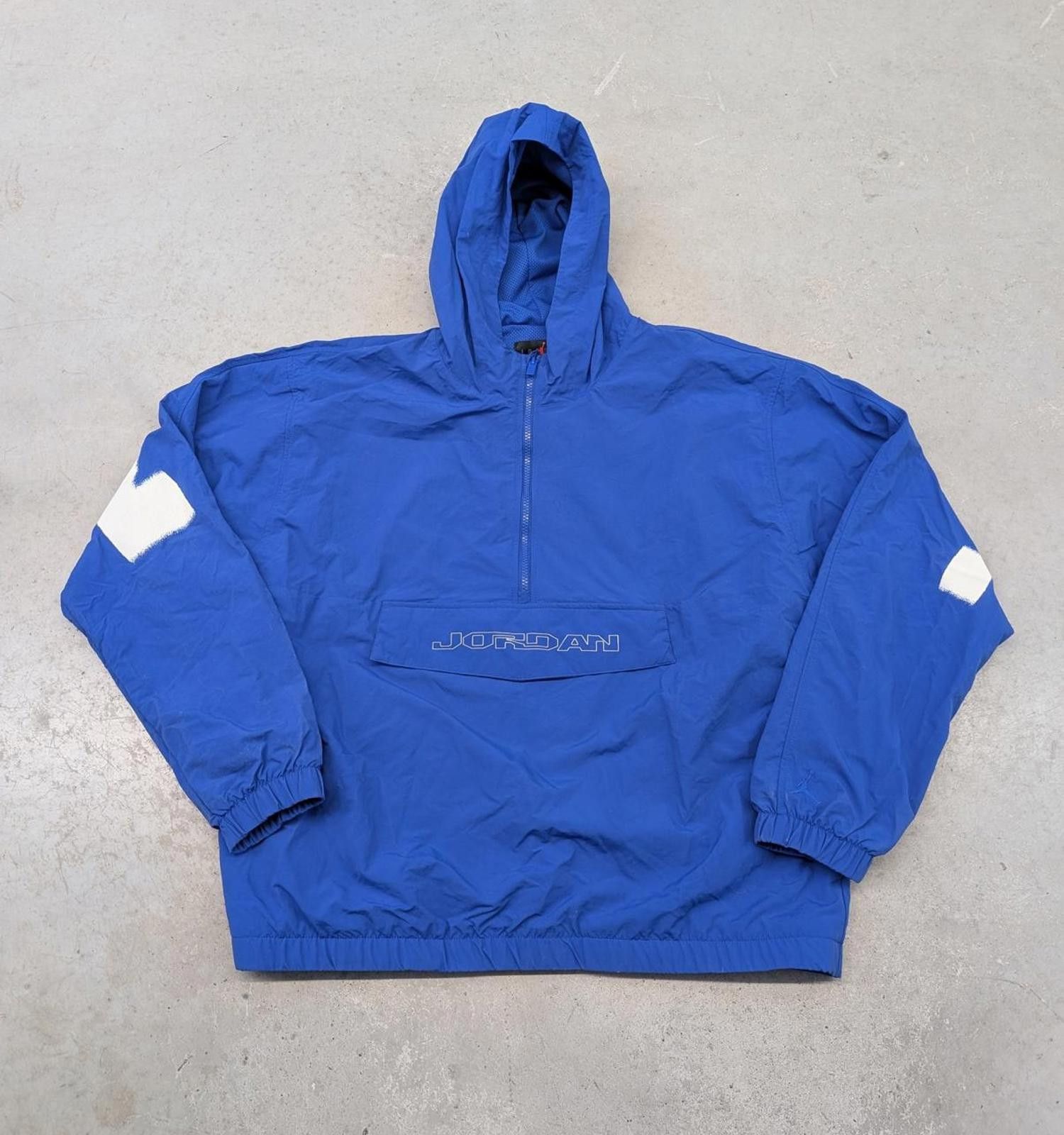 Nike Nike Air Jordan MVP Back Spell Out Blue Anorak Jacket Size US XL / EU 56 / 4 - 1 Thumbnail