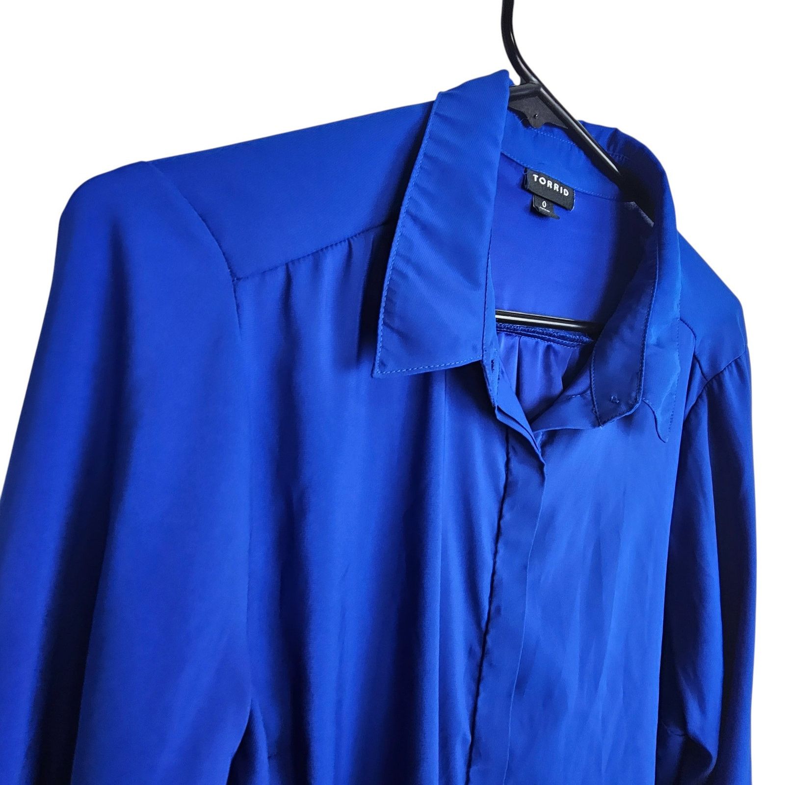 Torrid Torrid Womens Button Blouse Plus Size 0X Career Corp Work Size XL / US 12-14 / IT 48-50 - 5 Thumbnail