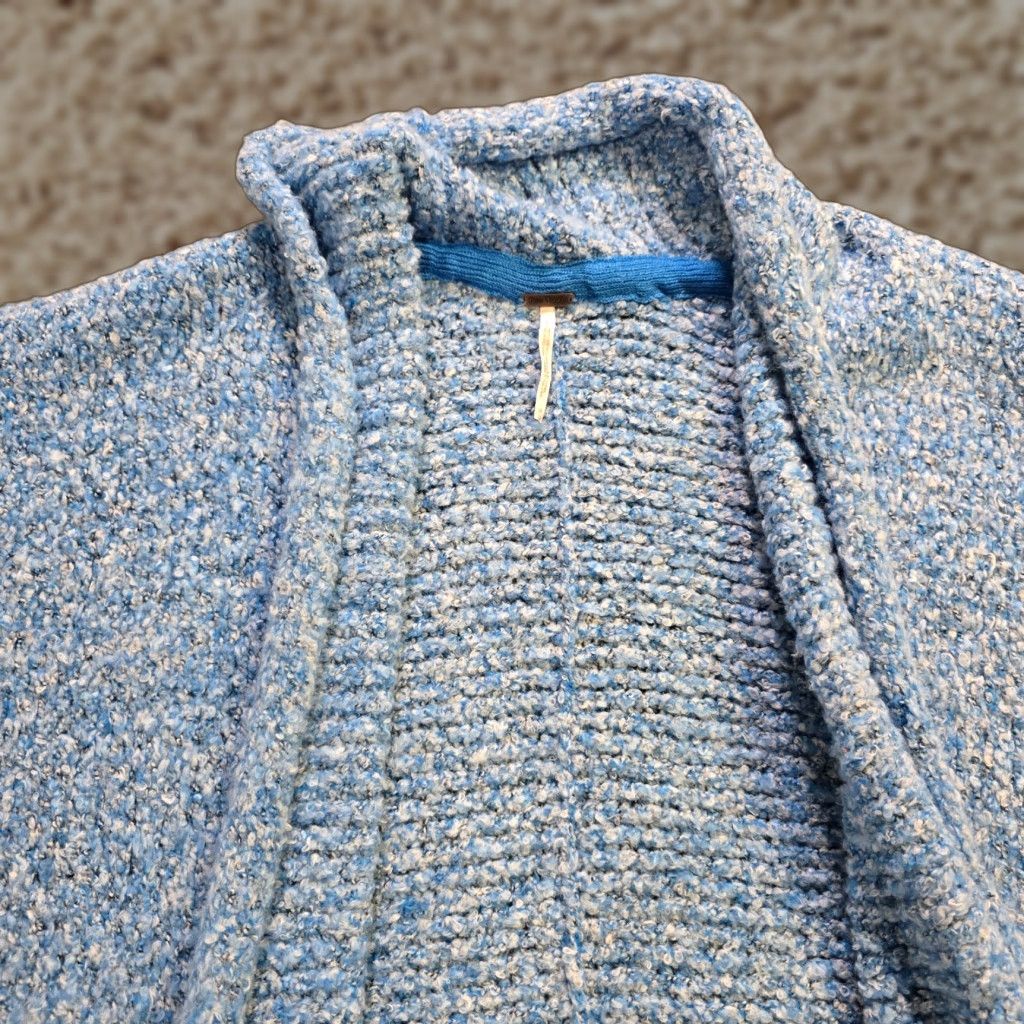 Free People Free People Sweater Women Medium Blue Oversized Chunky Knit Open Capsule Lounge Shirt Pullover Knit Casual Bohemian Fall Winter Size M / US 6-8 / IT 42-44 - 1 Thumbnail