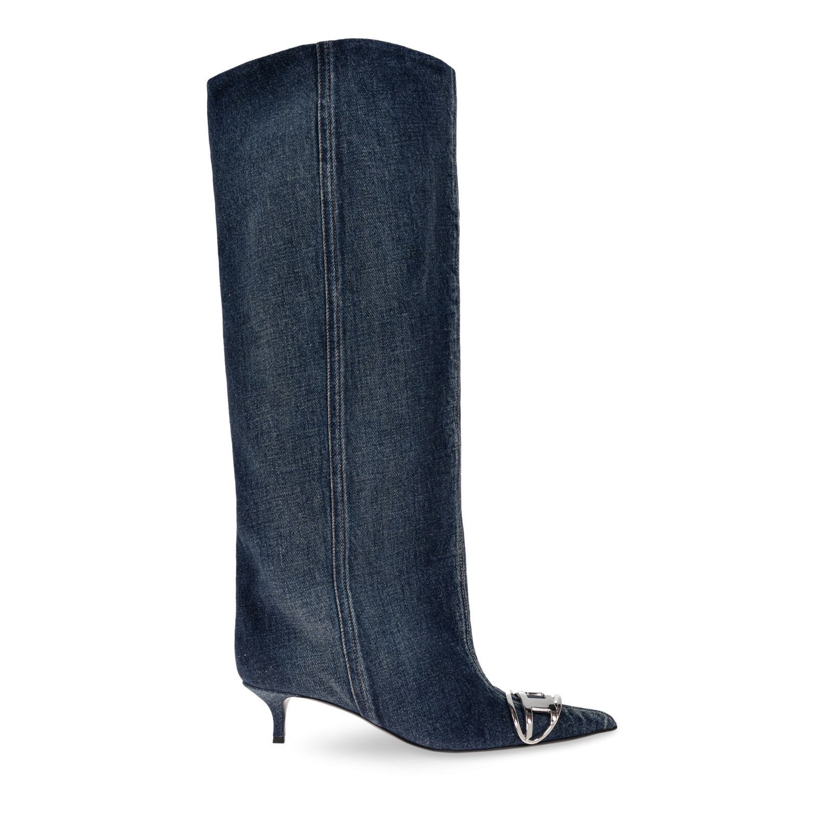Diesel D-Venus Kb Slouchy Denim Boots Women, Women's (Size 6)