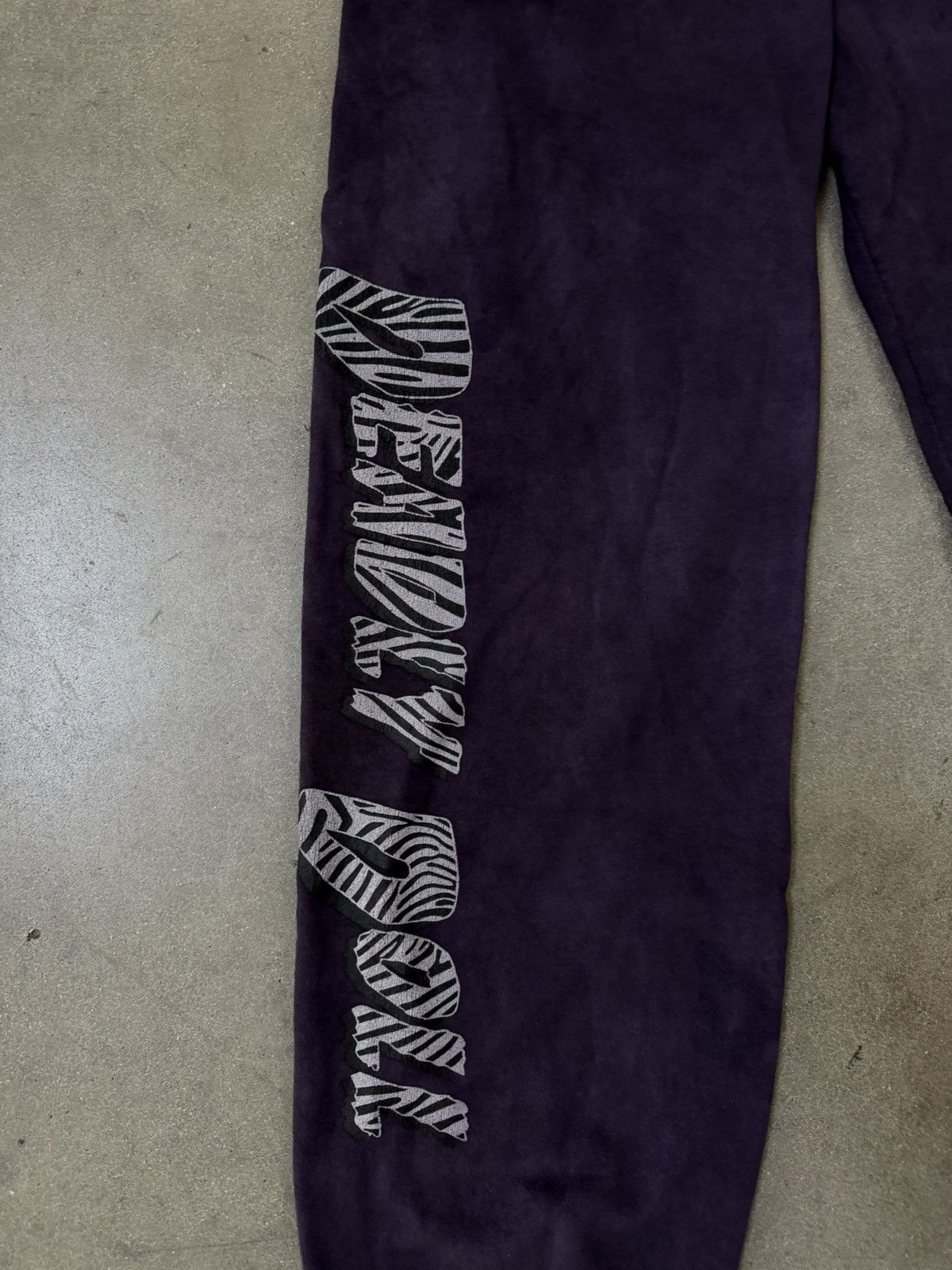 Chrome Hearts RARE! Chrome Hearts Deadly Doll Sweat Pants Purple Size US 31 - 2 Thumbnail