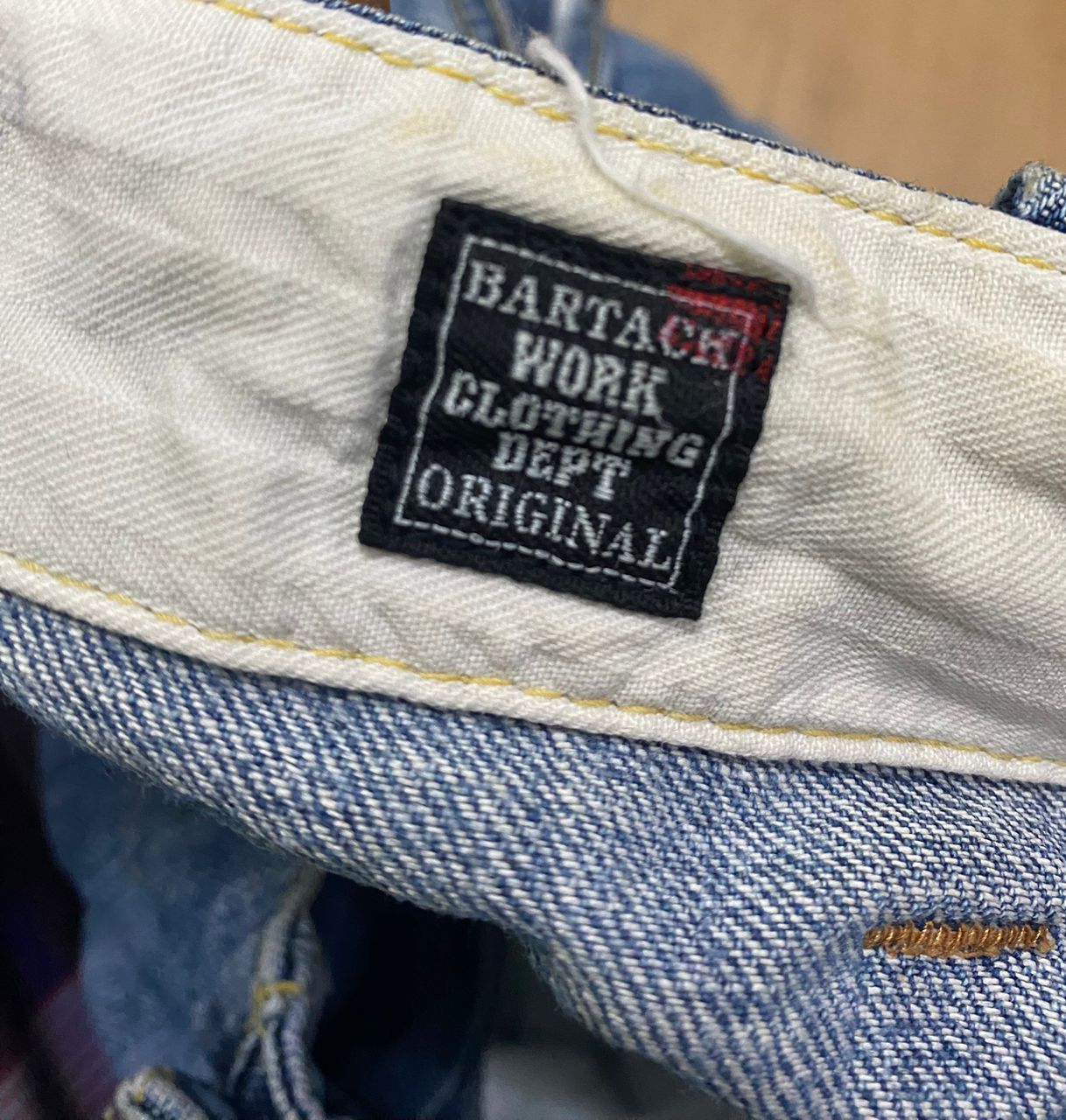 Japanese Brand 💥 Need Gone💥 Bartack Work Clothing Dept Distressed Jeans Size US 31 - 18 Thumbnail