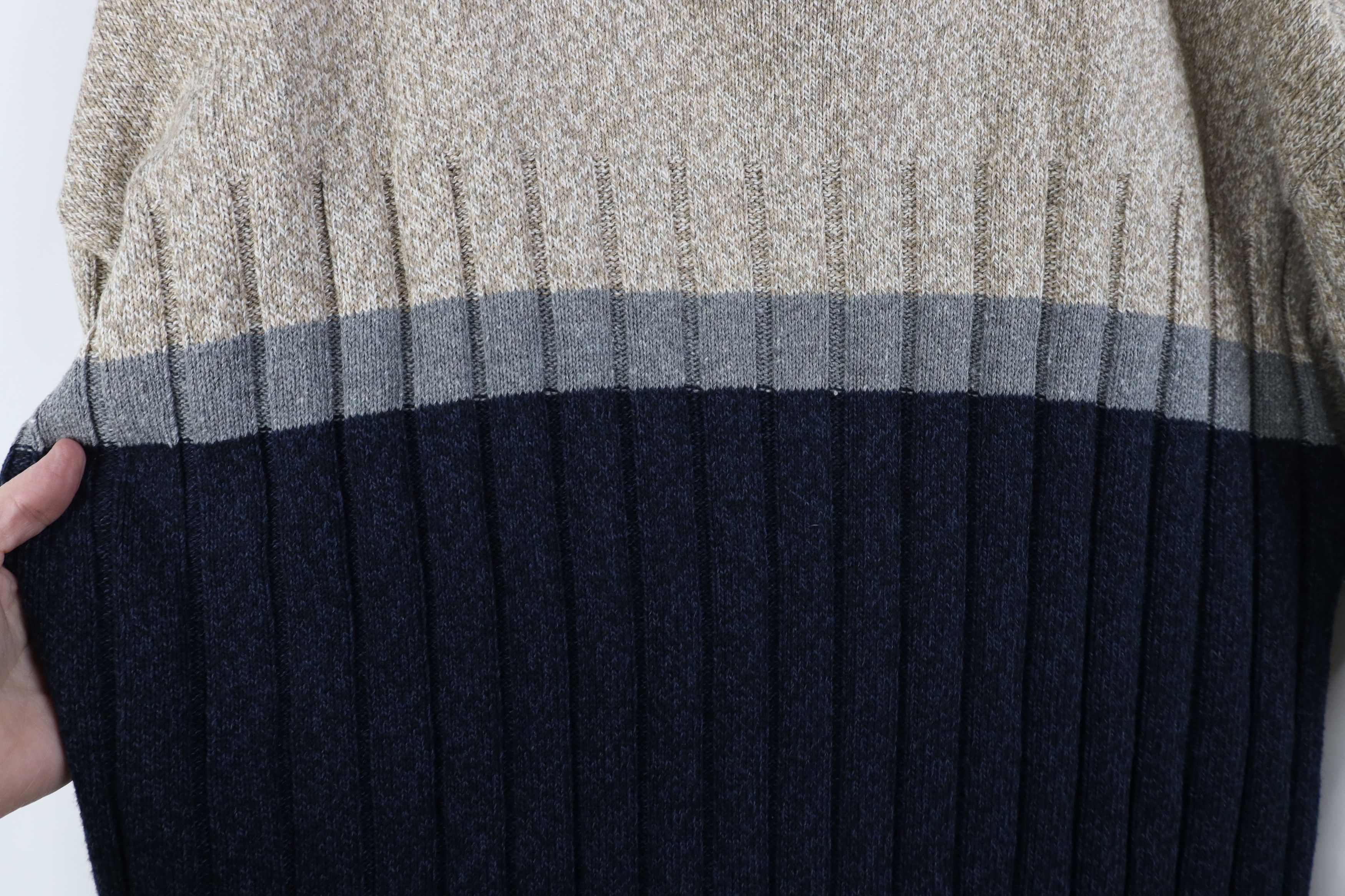 Vintage Vintage 90s Streetwear Ribbed Knit Crewneck Sweater USA Size US XL / EU 56 / 4 - 6 Thumbnail