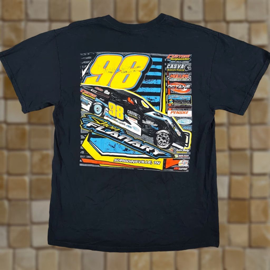 Gildan Shon Flanary NASCAR Racing Black Car Tee Men's Size M Race Retro T Shirt #98 Size US M / EU 48-50 / 2 - 1 Thumbnail