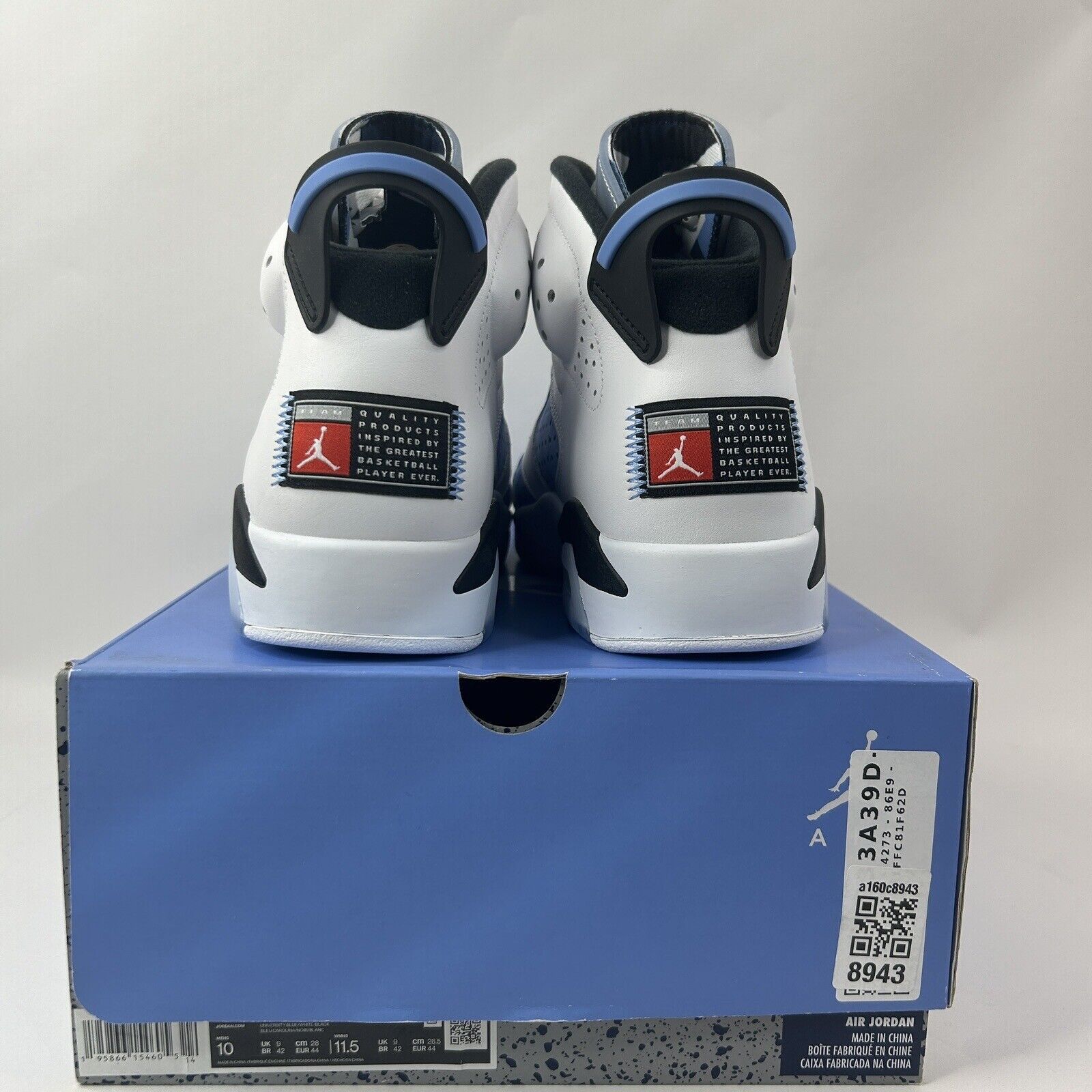 Nike Nike Air Jordan 6 Retro “UNC Home” 2024 Size US 10 / EU 43 - 4 Thumbnail