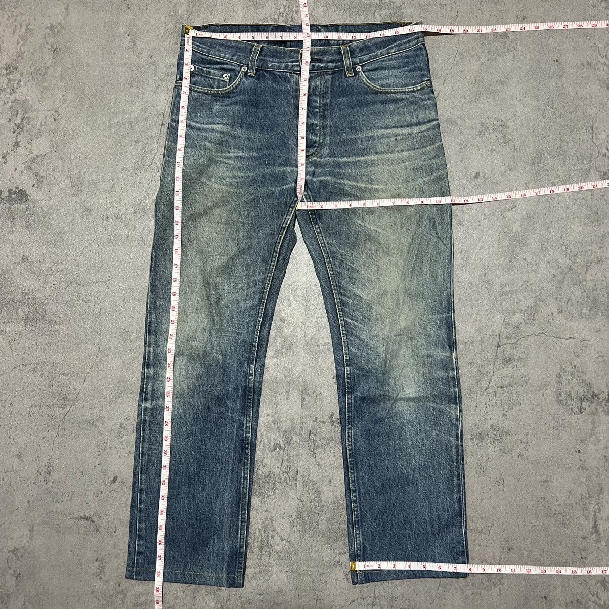 Helmut Lang Helmut Lang 1998 Worn & Altered Classic Raw Denim Cut Jeans Size US 34 / EU 50 - 8 Thumbnail