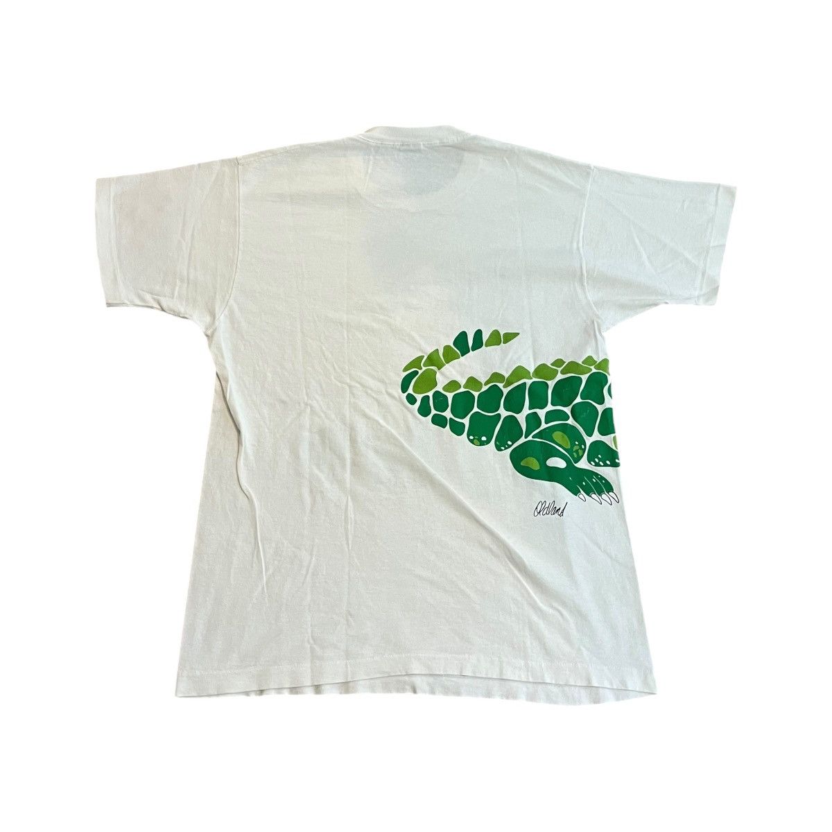 Fruit Of The Loom × Vintage VINTAGE Alligator Wrap Around Print T Shirt Size US XL / EU 56 / 4 - 6 Thumbnail
