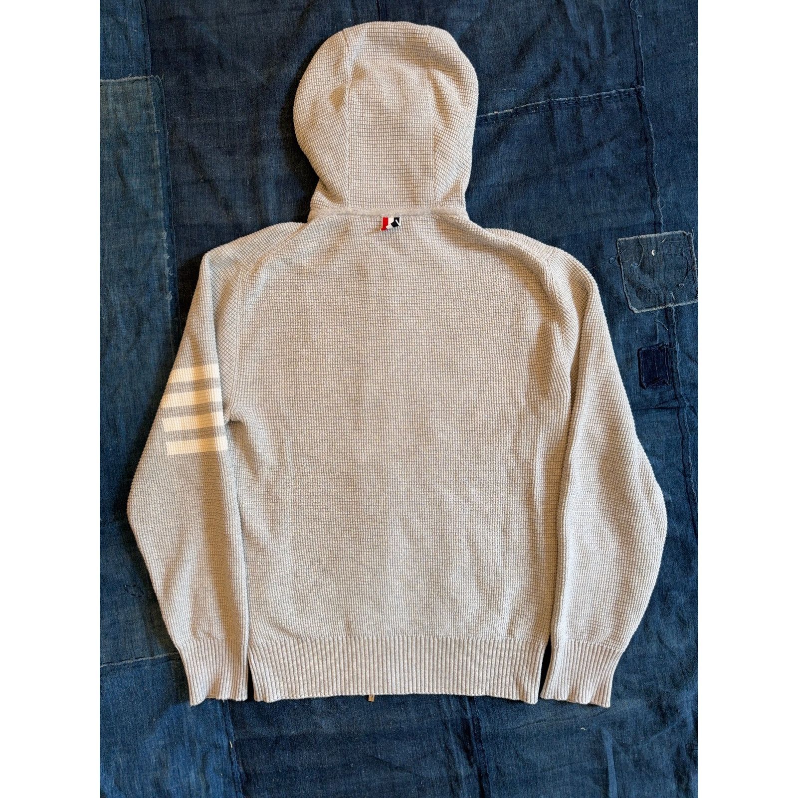 Thom Browne $1,850 Thom Browne Linen Cotton 4-Bar Relaxed Fit Zip hoodie Size US S / EU 44-46 / 1 - 2 Thumbnail