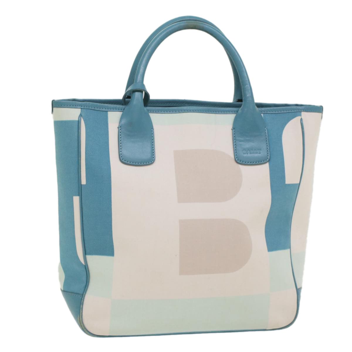 image of Bally Tote Bag Canvas Light Blue Auth Ac2233, Women's