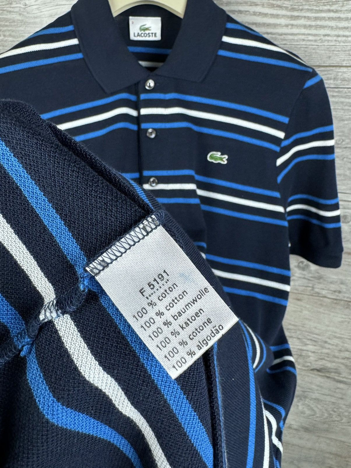 Vintage 🐊 LACOSTE STRIPED SHORT SLEEVE POLO SIZE S Size US S / EU 44-46 / 1 - 4 Thumbnail