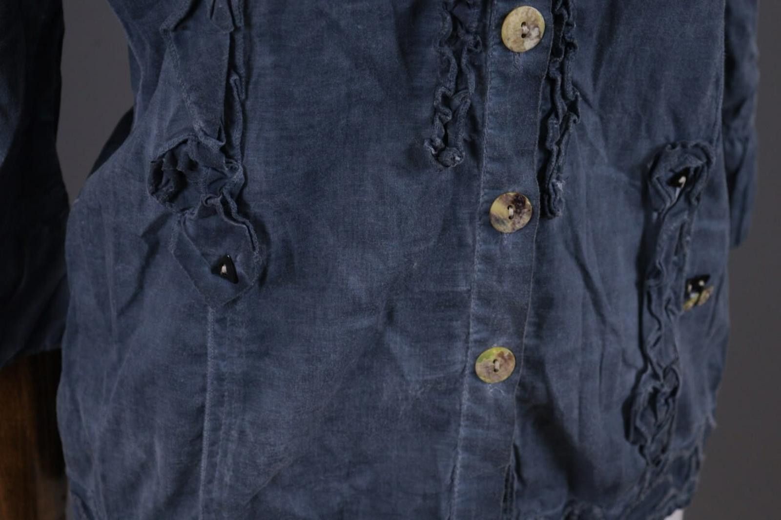 Bottega Veneta Bottegi Blue Designed Lagenlook Blouse Jacket Size S Size S / US 4 / IT 40 - 7 Thumbnail
