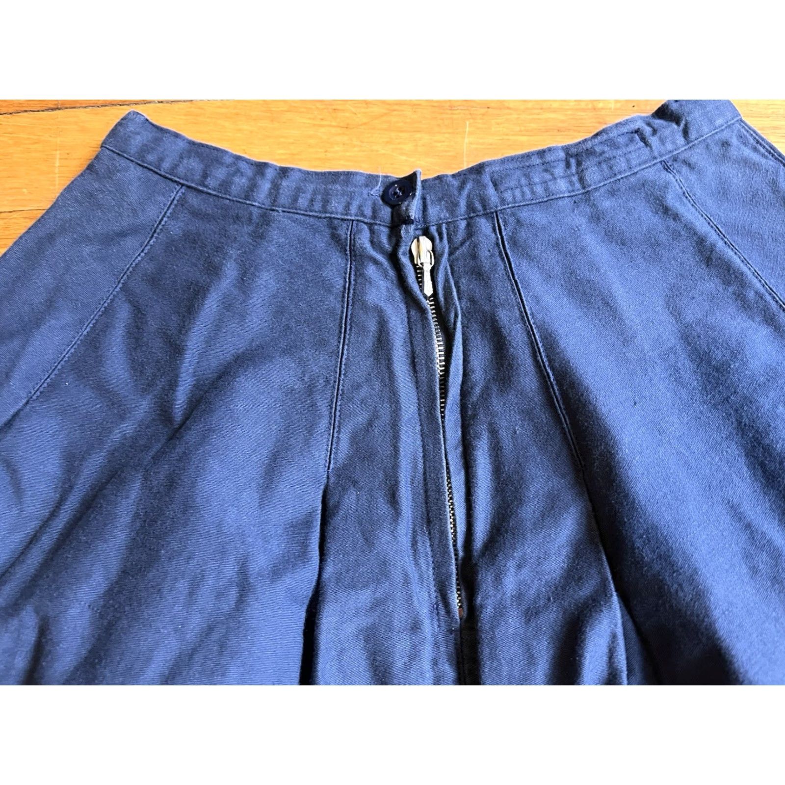 Vintage VINTAGE Katharine Hamnett High Waist Pleated Midi Skirt Women’s Large Blue Skirt Size 36" / US 14 / IT 50 - 3 Thumbnail