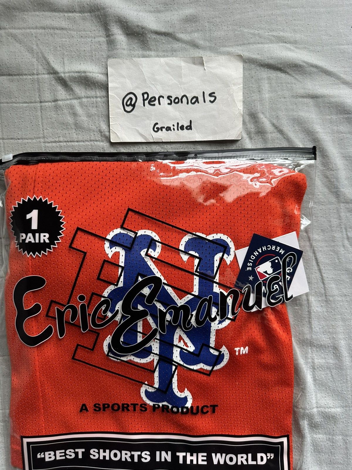 Eric Emanuel × MLB NEW Eric Emanuel Subway Shorts Mets XL Size US 36 / EU 52 - 3 Thumbnail
