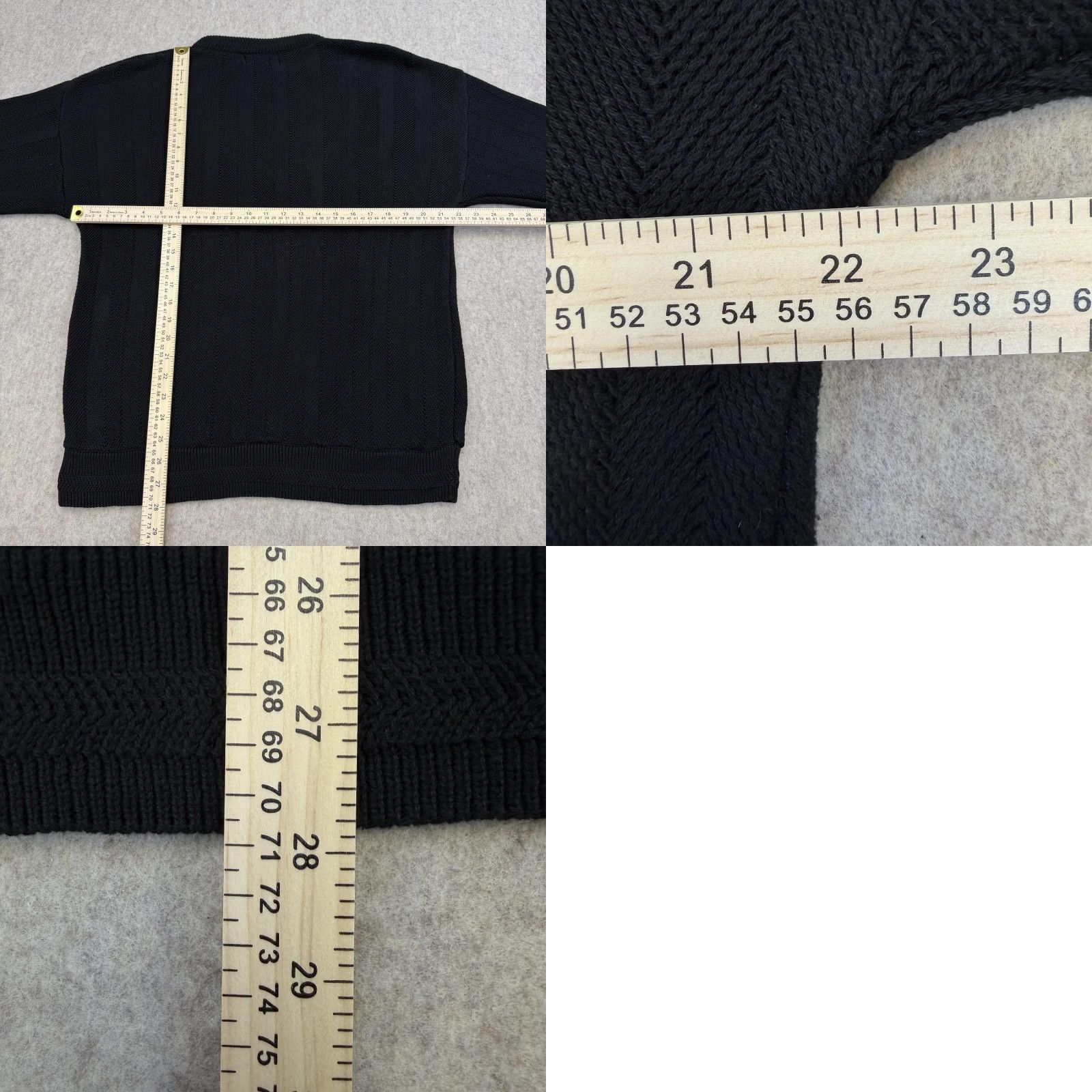 Chaps VINTAGE Chaps USA Made Black Cotton Crewneck Sweater Mens M 90s Embroidered Logo Solid Knit Size US M / EU 48-50 / 2 - 8 Thumbnail