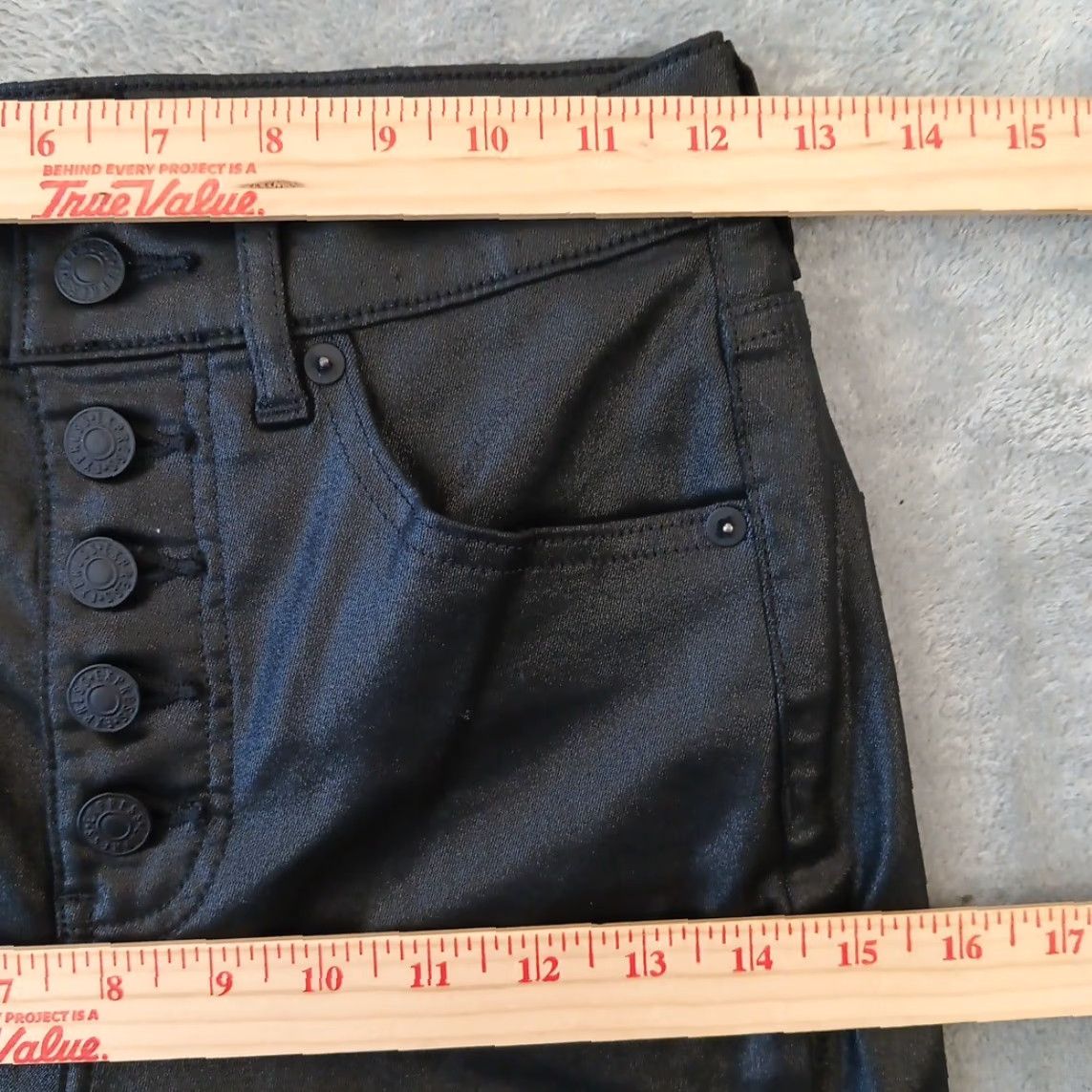 Express Express Womens Pants Skinny Ankle Black Size 0 Pockets Stretch Button Fly Vintage? No. Size 25" / US 0 / IT 36 - 3 Thumbnail