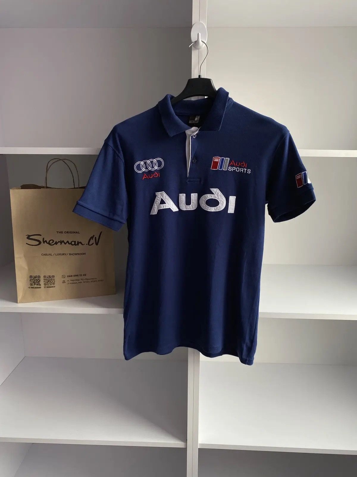 Audi × Vintage Vintage Audi Sports Racing polo tee Size US L / EU 52-54 / 3 - 1 Thumbnail