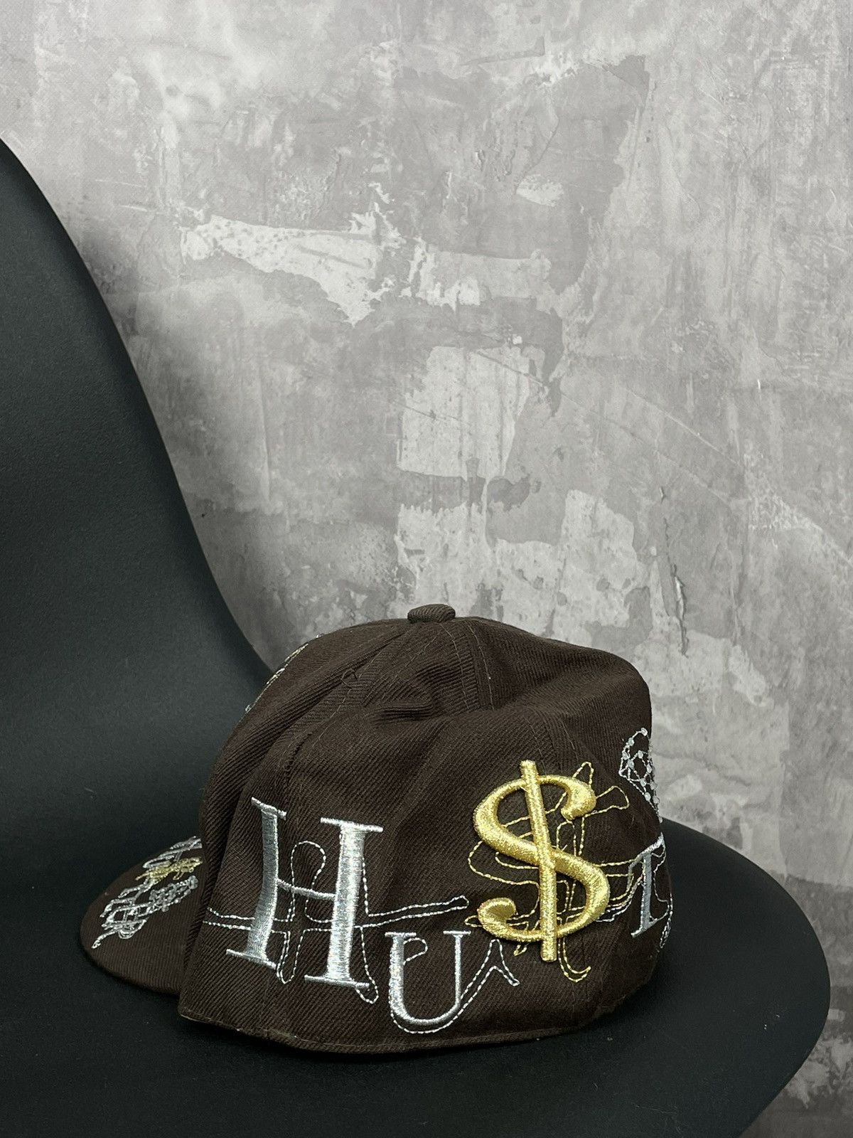 Hypebeast × Vintage Vintage Rare Embroidered Huster Rap Snap Back Y2K Hat Size ONE SIZE - 5 Thumbnail