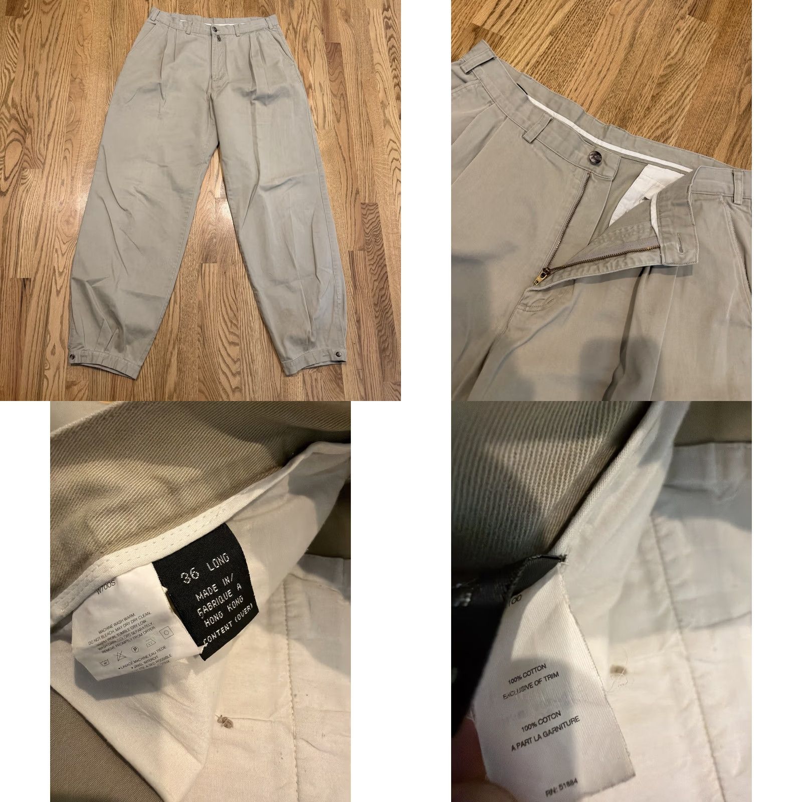 Patagonia VINTAGE Patagonia Bombachas Pants Men 36x33.5 Khaki Beige 5-Pocket Wide-Leg Chino Authentic Clothing Size US 36 / EU 52 - 9 Thumbnail