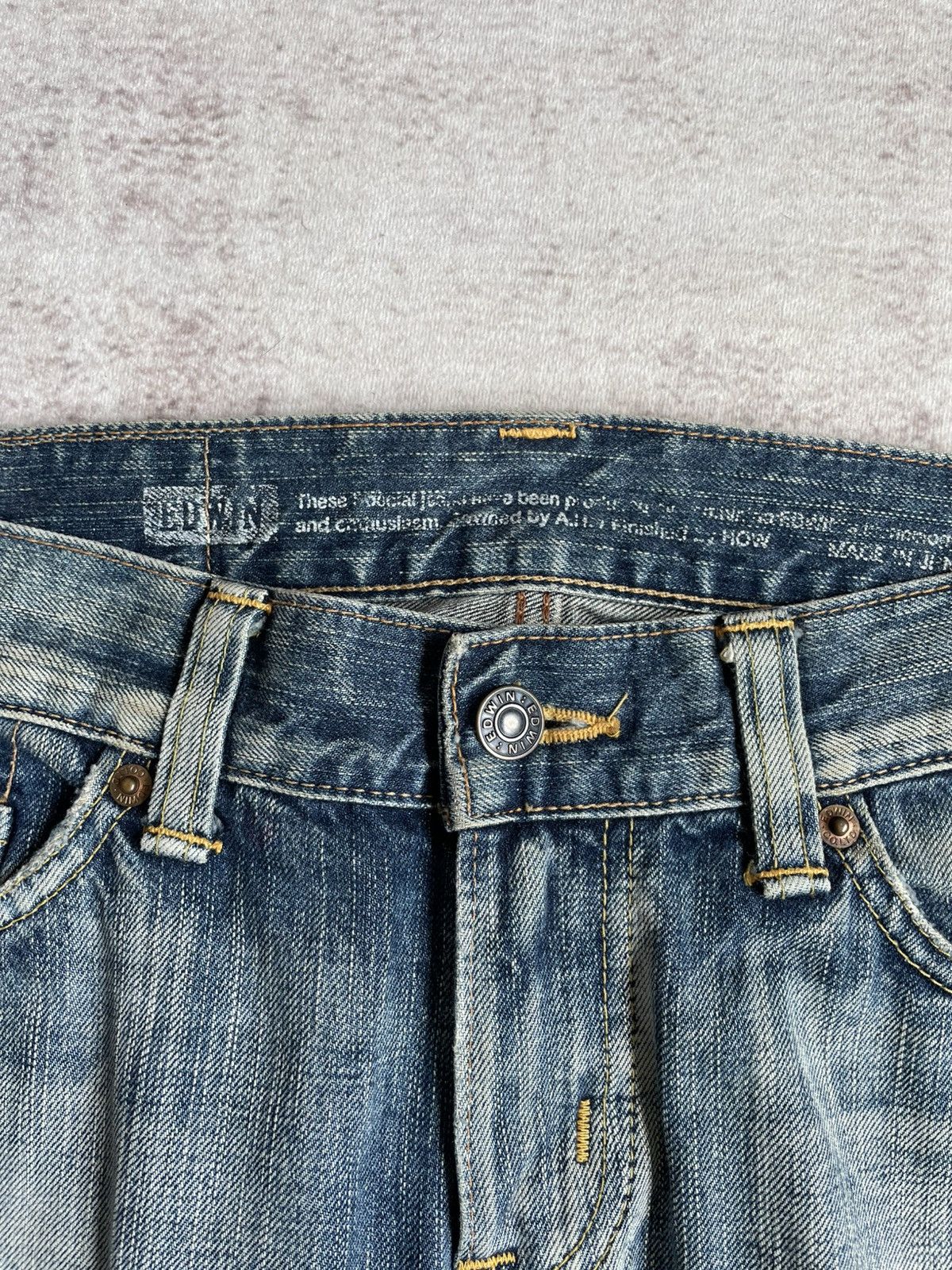 20471120 × Edwin × If Six Was Nine Vintage Thrashed Edwin 503 Flare Denim Pants Size US 31 - 7 Thumbnail