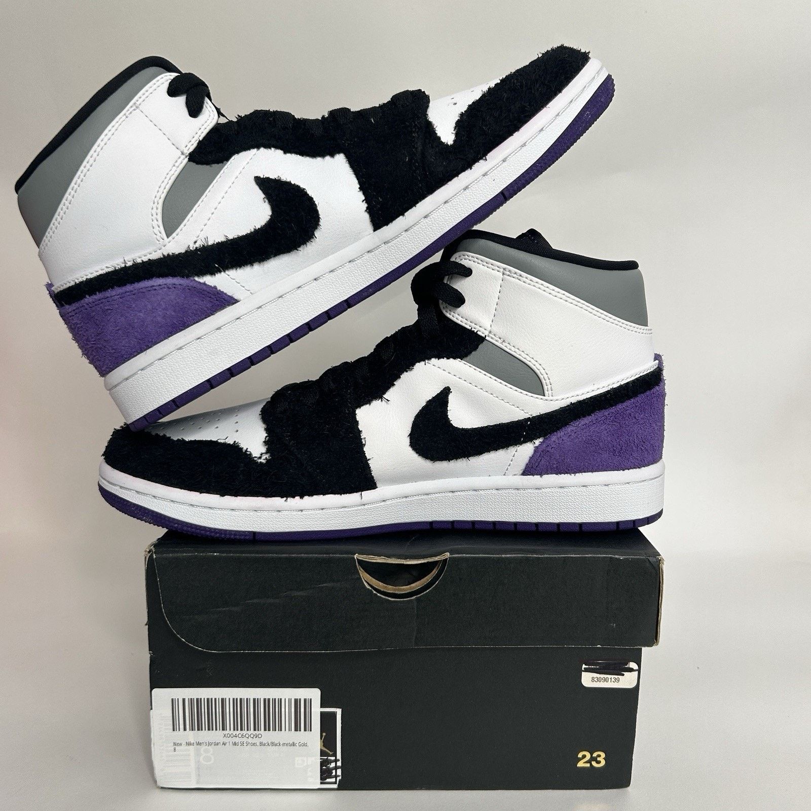 Nike Nike Air Jordan 1 Retro Mid SE "Varsity Purple" Size US 8 / EU 41 - 3 Thumbnail