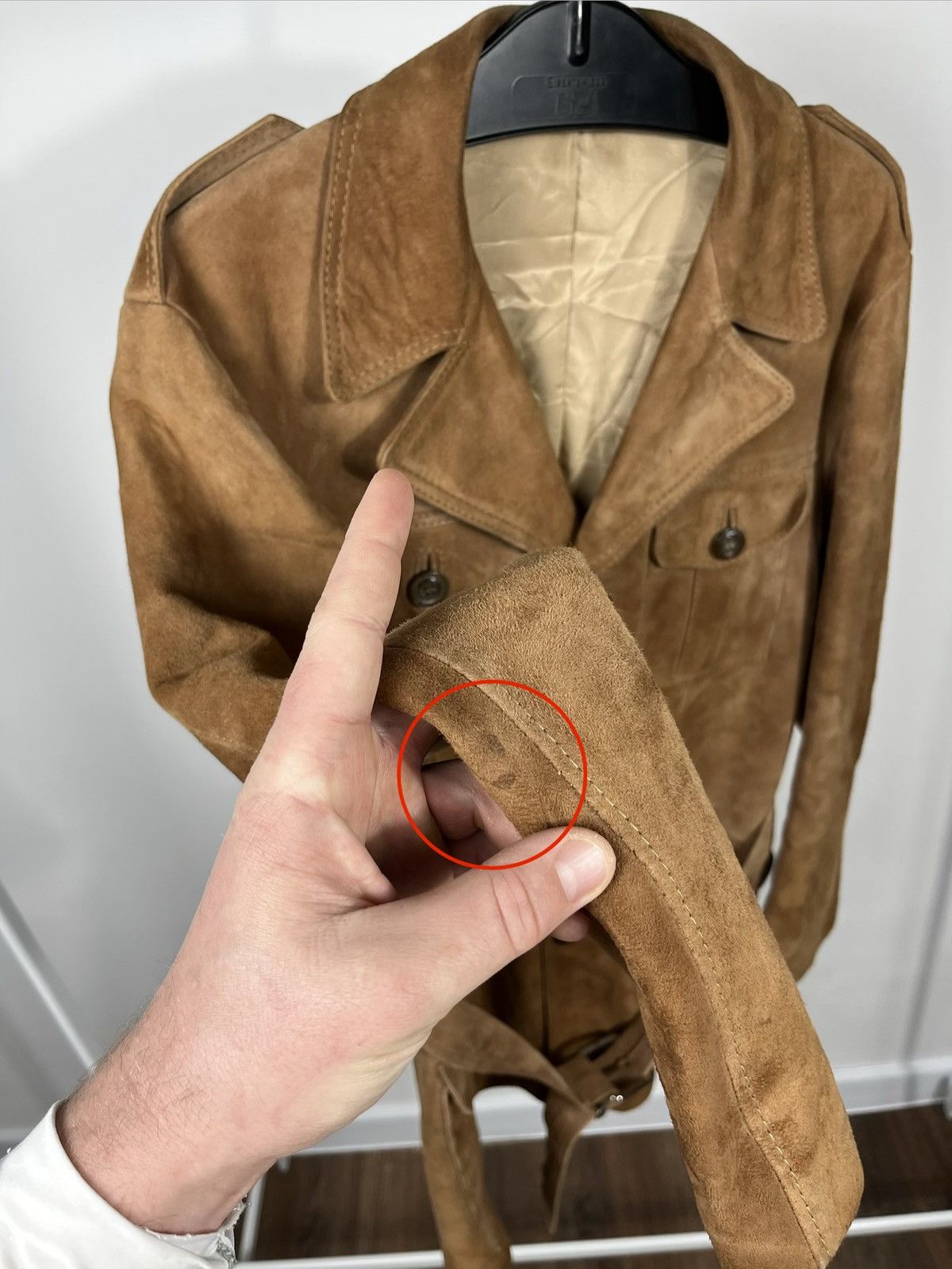 Leather Vintage Suede Leather Jacket Men’s Brown Belted Size US M / EU 48-50 / 2 - 6 Thumbnail