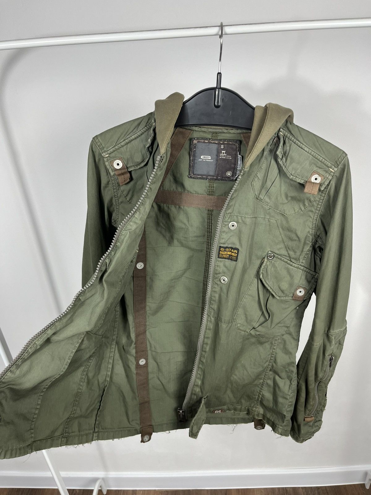 G-Star G Star RAW Green Military Hooded Jacket Zip Up Size S Size US S / EU 44-46 / 1 - 8 Thumbnail
