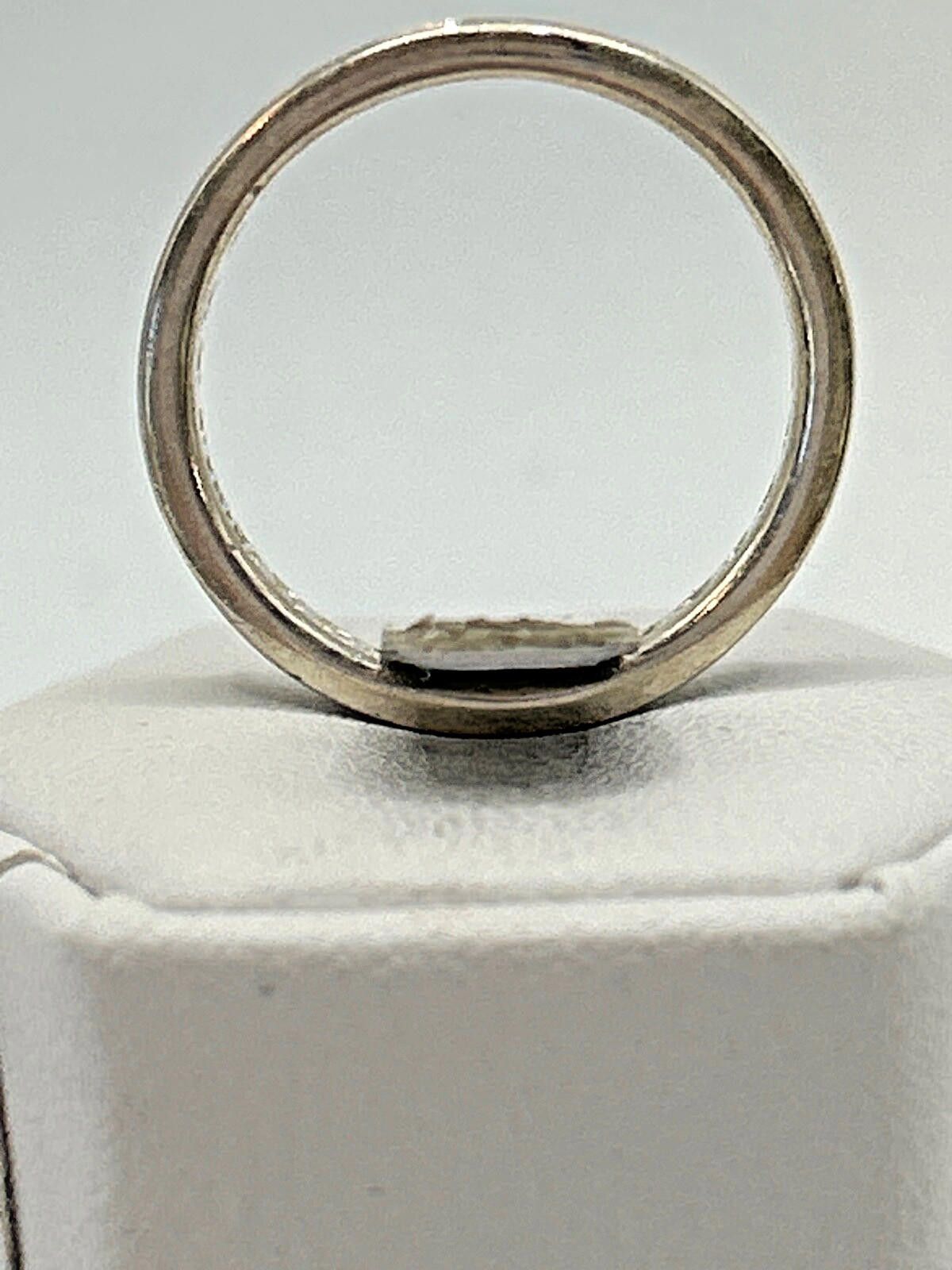 Sterling Silver Gold tone 925 Vintage Sterling Silver Ring Size 8.75 Pave Size ONE SIZE - 5 Thumbnail