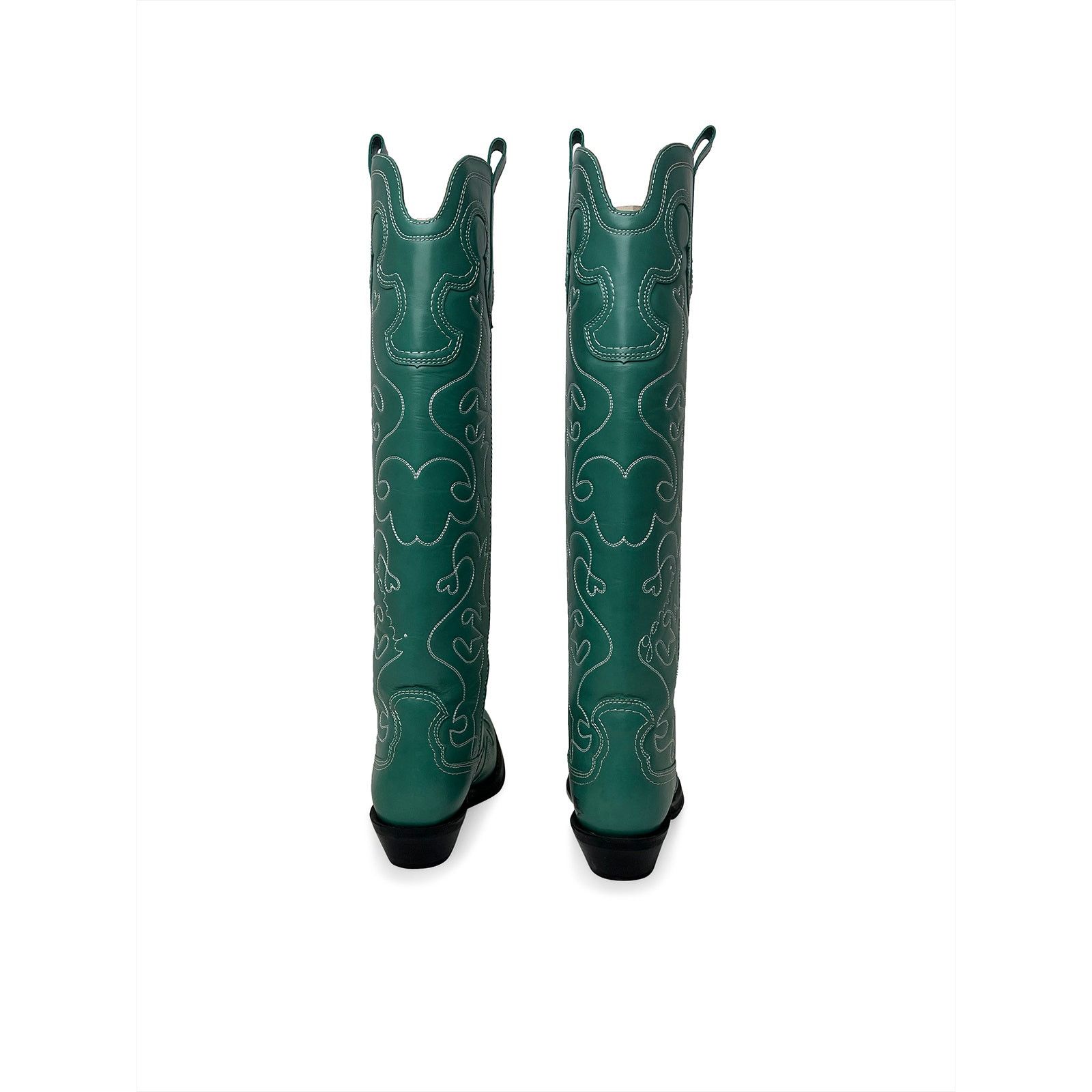 Ganni Teal blue cowboy boots (knee high) Size US 10 / IT 40 - 5 Thumbnail