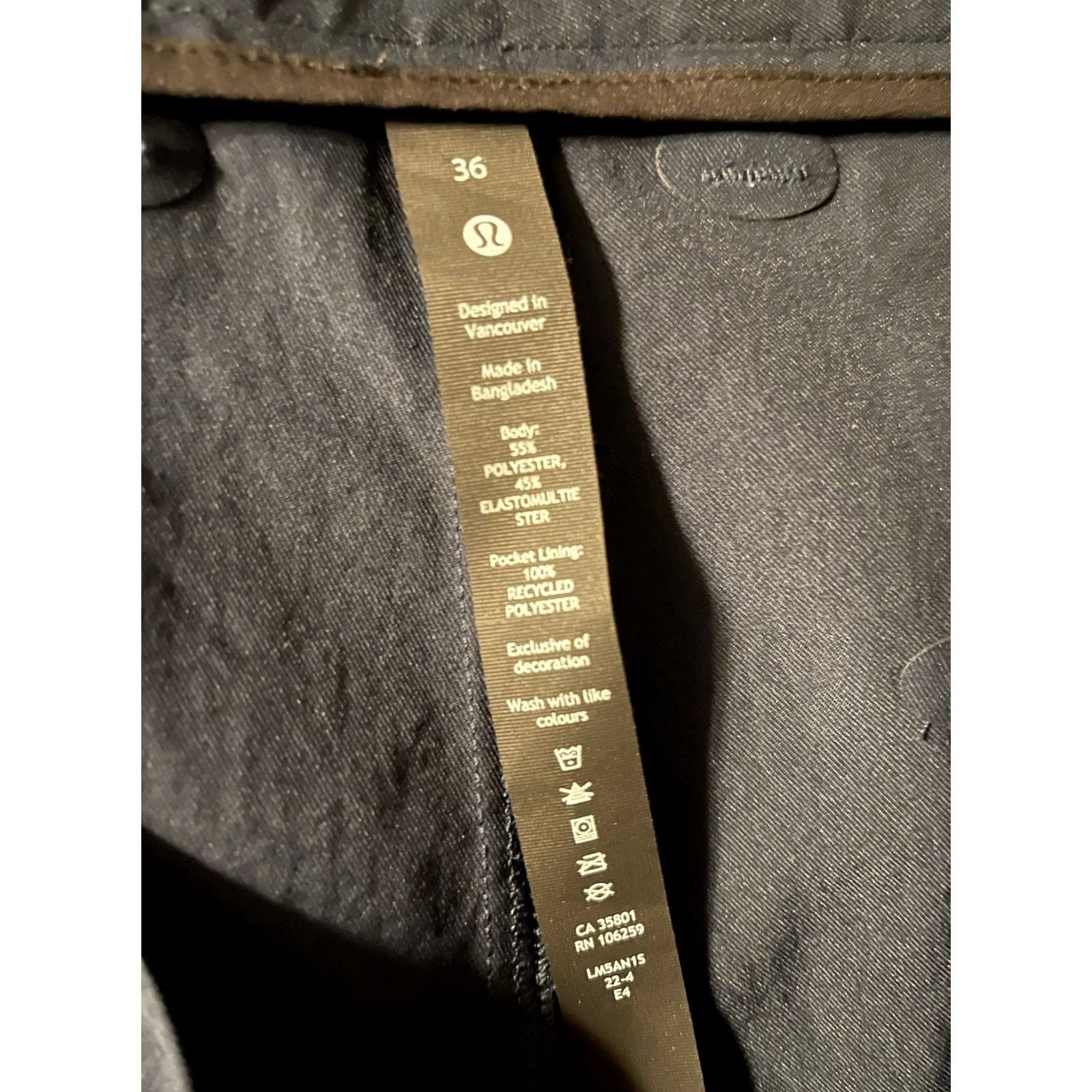 Lululemon Lululemon Pants Trouser Cropped Tapered Relaxed Navy Blue LM5AN1S Men's 36 Size US 36 / EU 52 - 4 Thumbnail