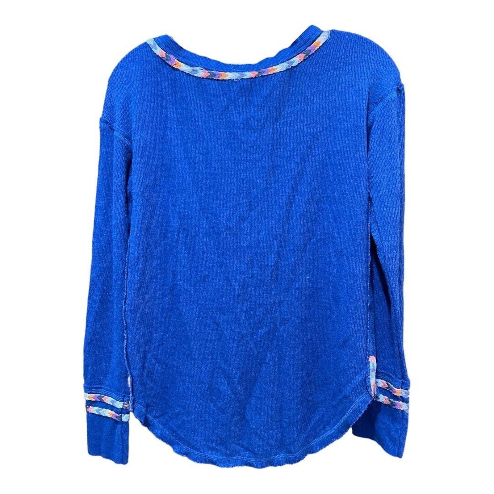 The Weeknd Free People We The Free Blue Rainbow Henley Thermal Size XS / US 0-2 / IT 36-38 - 5 Thumbnail