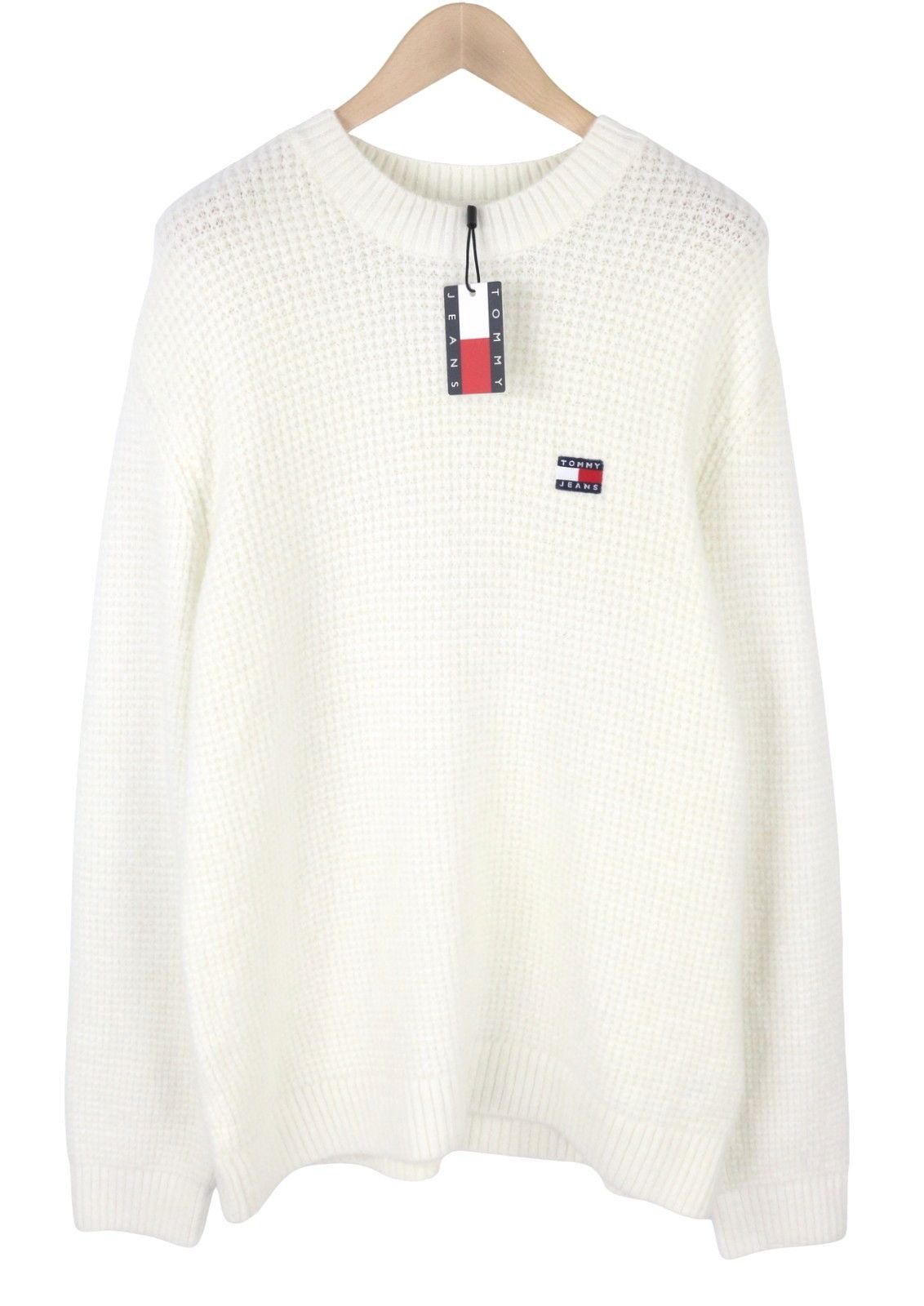 Tommy Hilfiger REQ WAFFLE L Ancient White Crew Jumper 87377 Size US L / EU 52-54 / 3 - 3 Thumbnail
