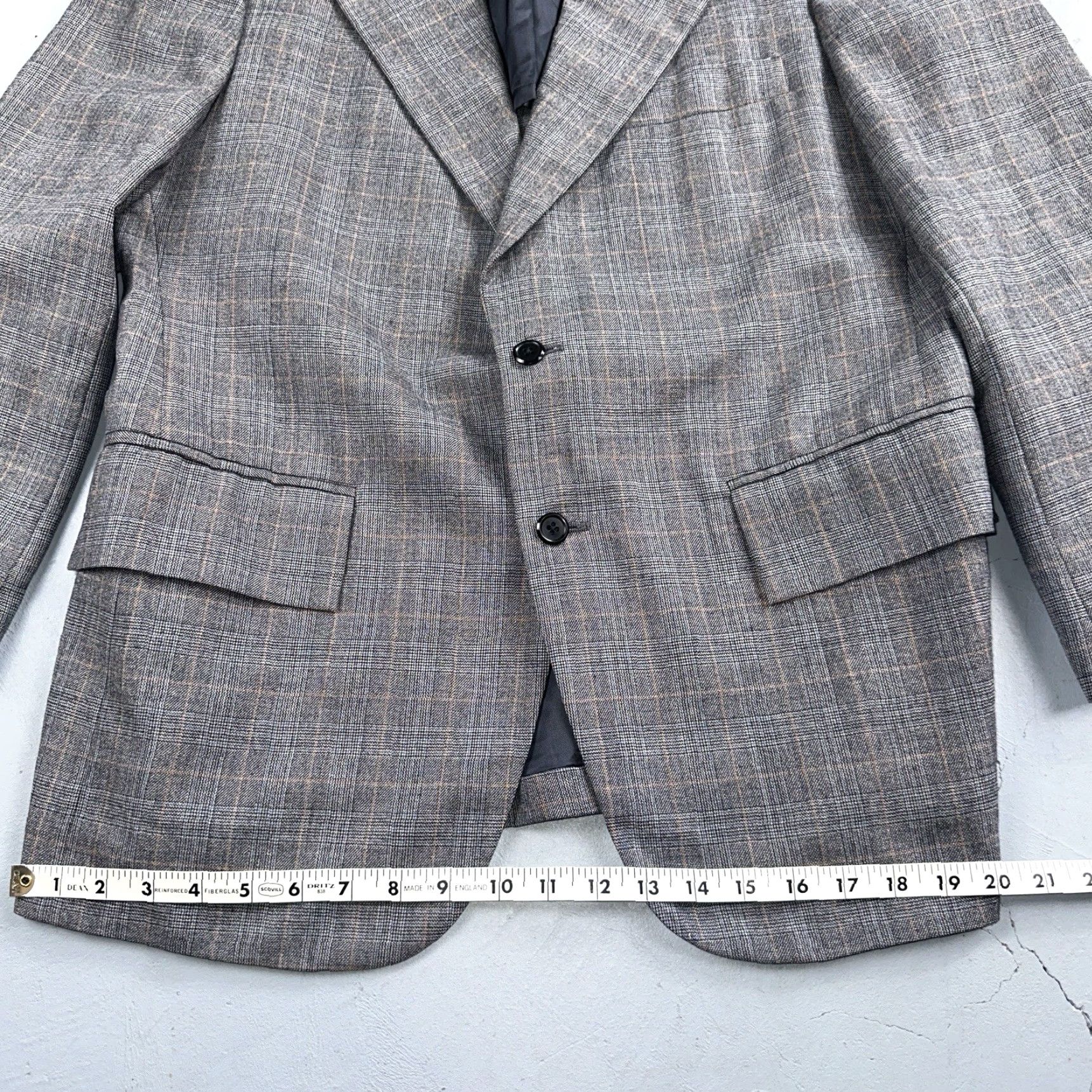 Vintage VTG Hochscheid Mens 3 PC Suit Jacket Coat Pants Vest Plaid Rockabilly 70s 1970s Brown Size 40 31x30 Mens Size 40R - 7 Thumbnail