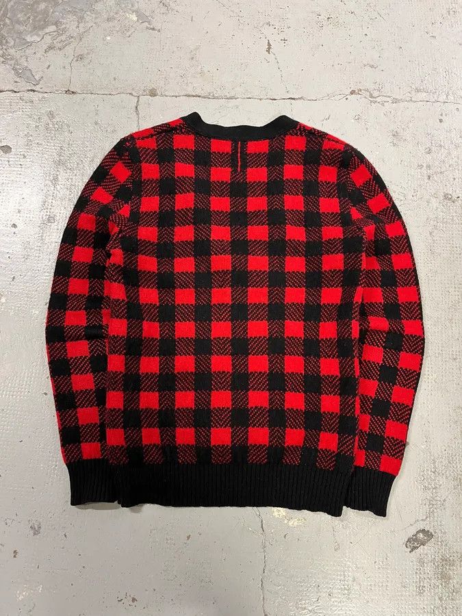 Saint Laurent Paris FW2014 Saint Laurent Alpaca Wool Red & Black Checkered Cardigan Size US S / EU 44-46 / 1 - 7 Thumbnail