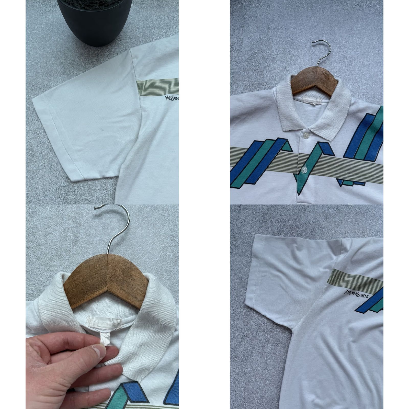 Yves Saint Laurent VINTAGE Yves Saint Laurent Polos T-Shirt White Casual Size M Mens Polo Short Sleeve Collared 90s 80s Luxury YSL Vintage Polos Size US M / EU 48-50 / 2 - 8 Thumbnail