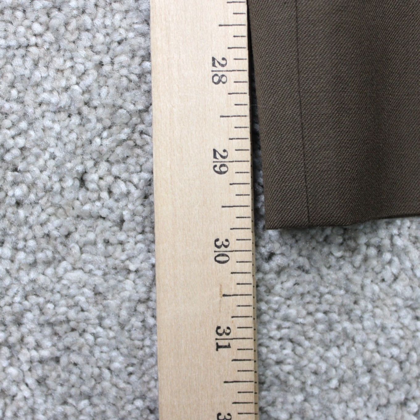 Jos. A. Bank Jos. A. Bank Dress Pants Mens 36 x 30 Brown Wool Flat Front Regular Straight Dress Pants Size US 36 / EU 52 - 3 Thumbnail