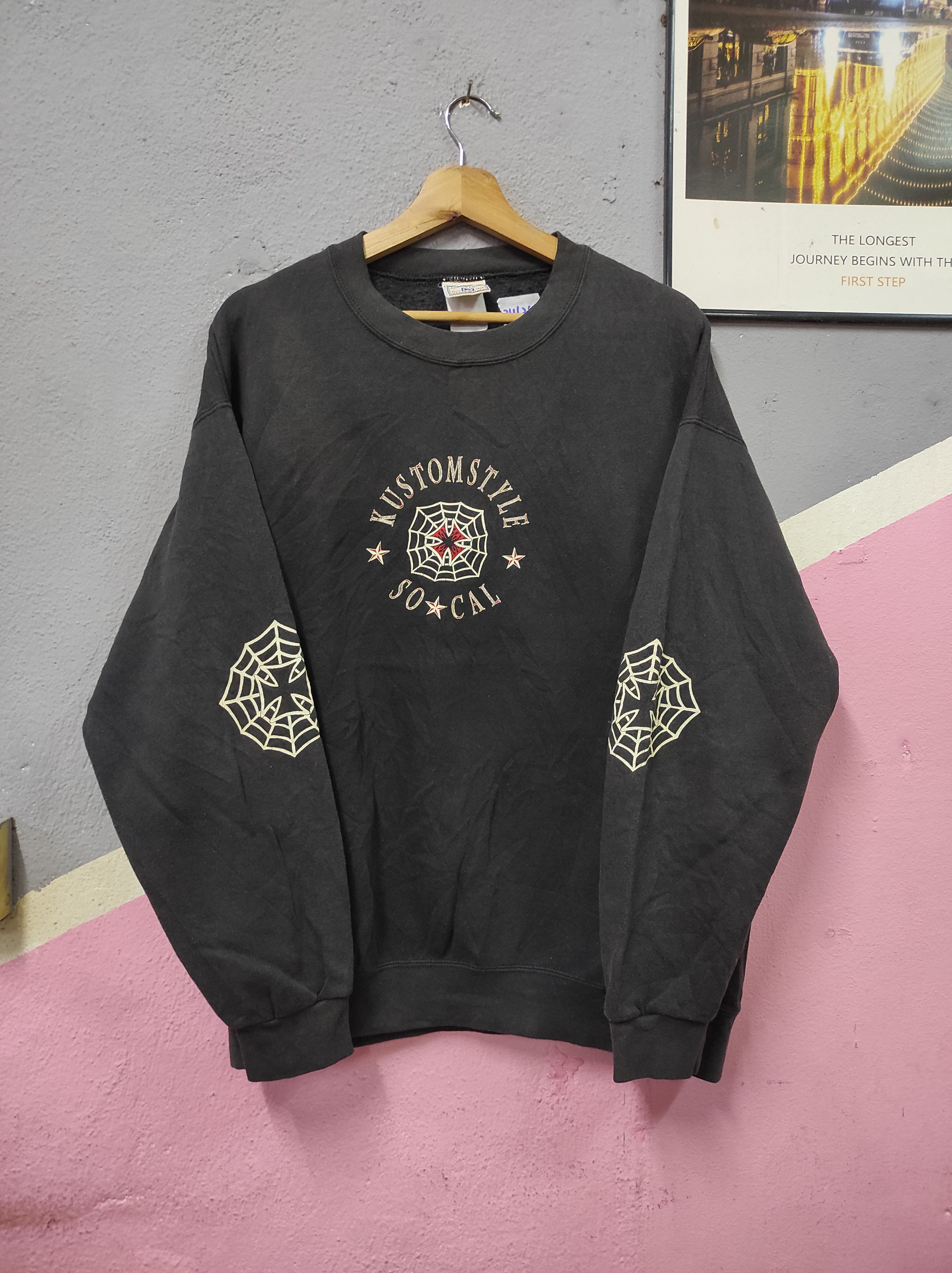 Art Comes First × Lee × Vintage LEE X ARTWORKS KUSTOM STYLE SOCIAL RARE VTG SWEATSHIRT Size US L / EU 52-54 / 3 - 1 Thumbnail