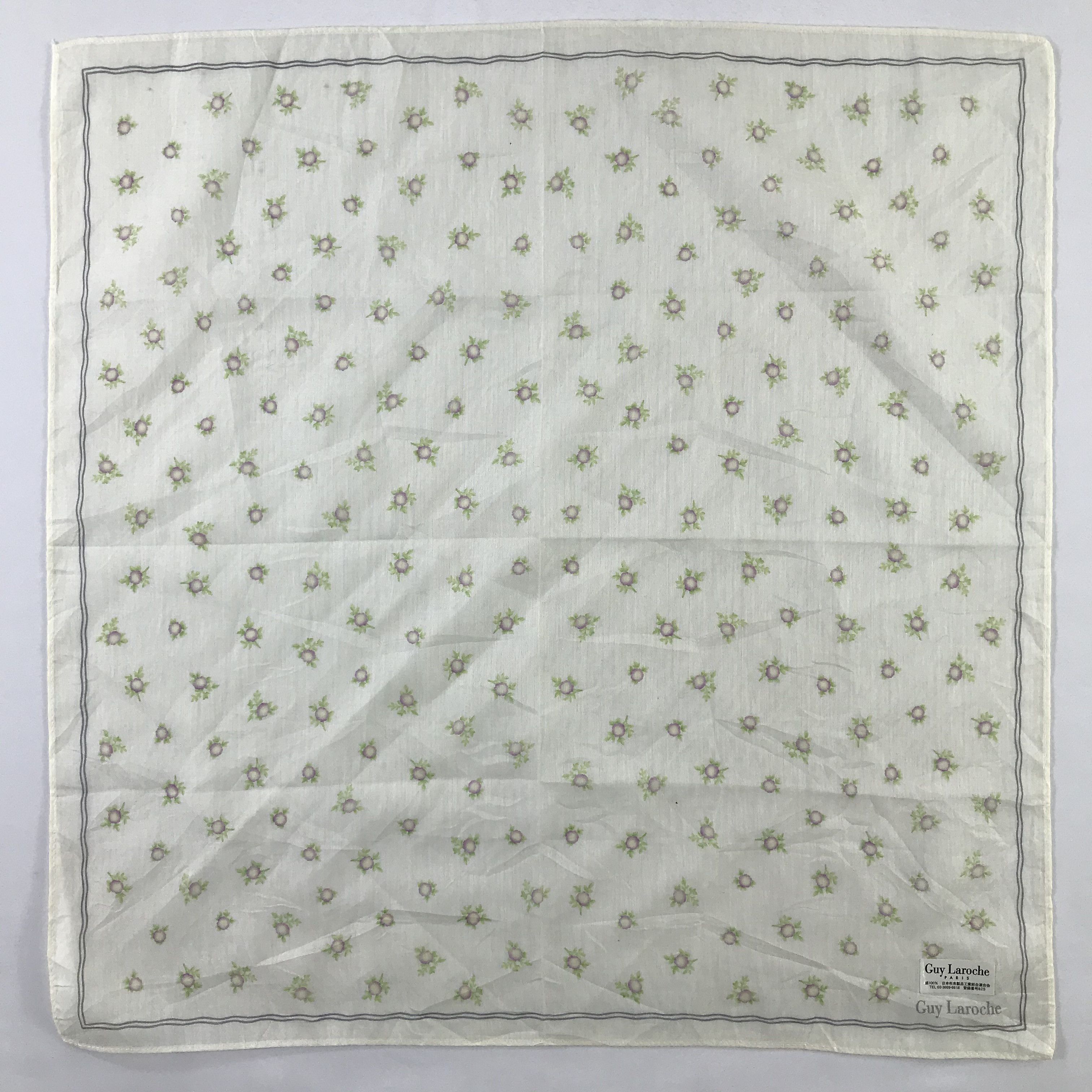 Guy Laroche × Vintage Guy Laroche Bandana / Handkerchief / Neckerchief - S1147 Size ONE SIZE - 1 Thumbnail