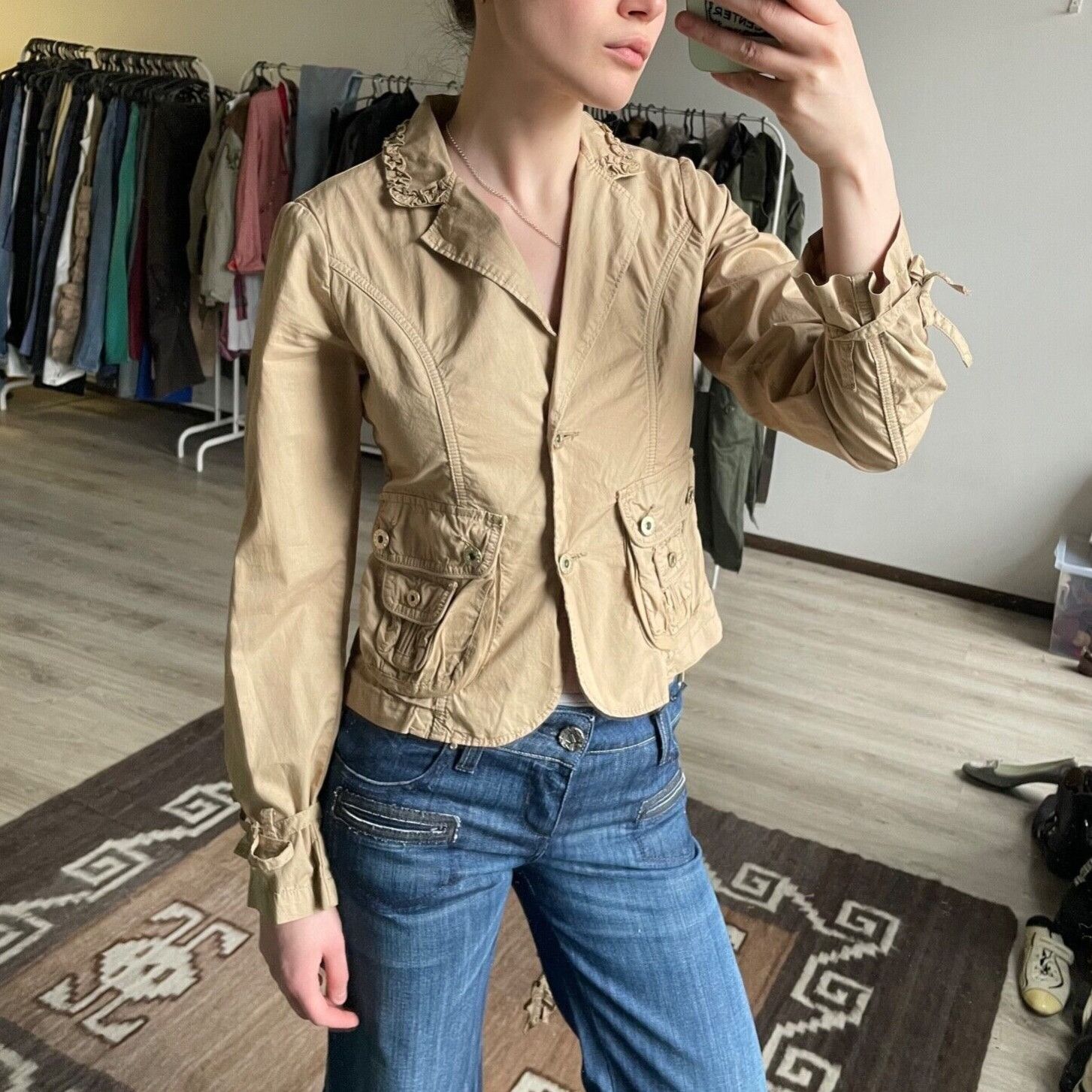 Dolce & Gabbana Dolce & Gabbana W's Junior Cotton Belted Jacket 8928AC Size XS / US 0-2 / IT 36-38 - 2 Thumbnail