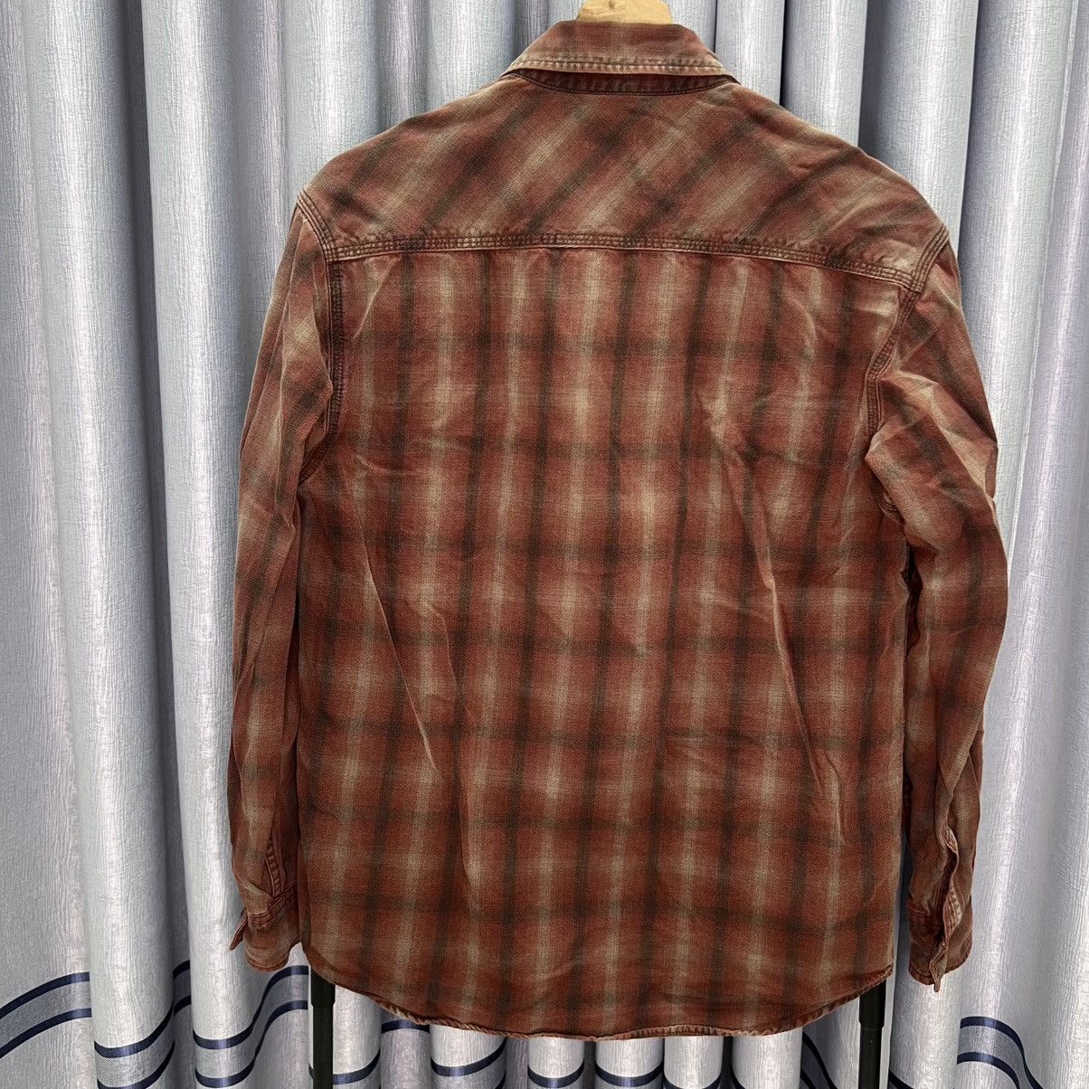 Levi's Vintage Levis Shadow Plaid Flannel Button Up Shirt Size US L / EU 52-54 / 3 - 2 Thumbnail