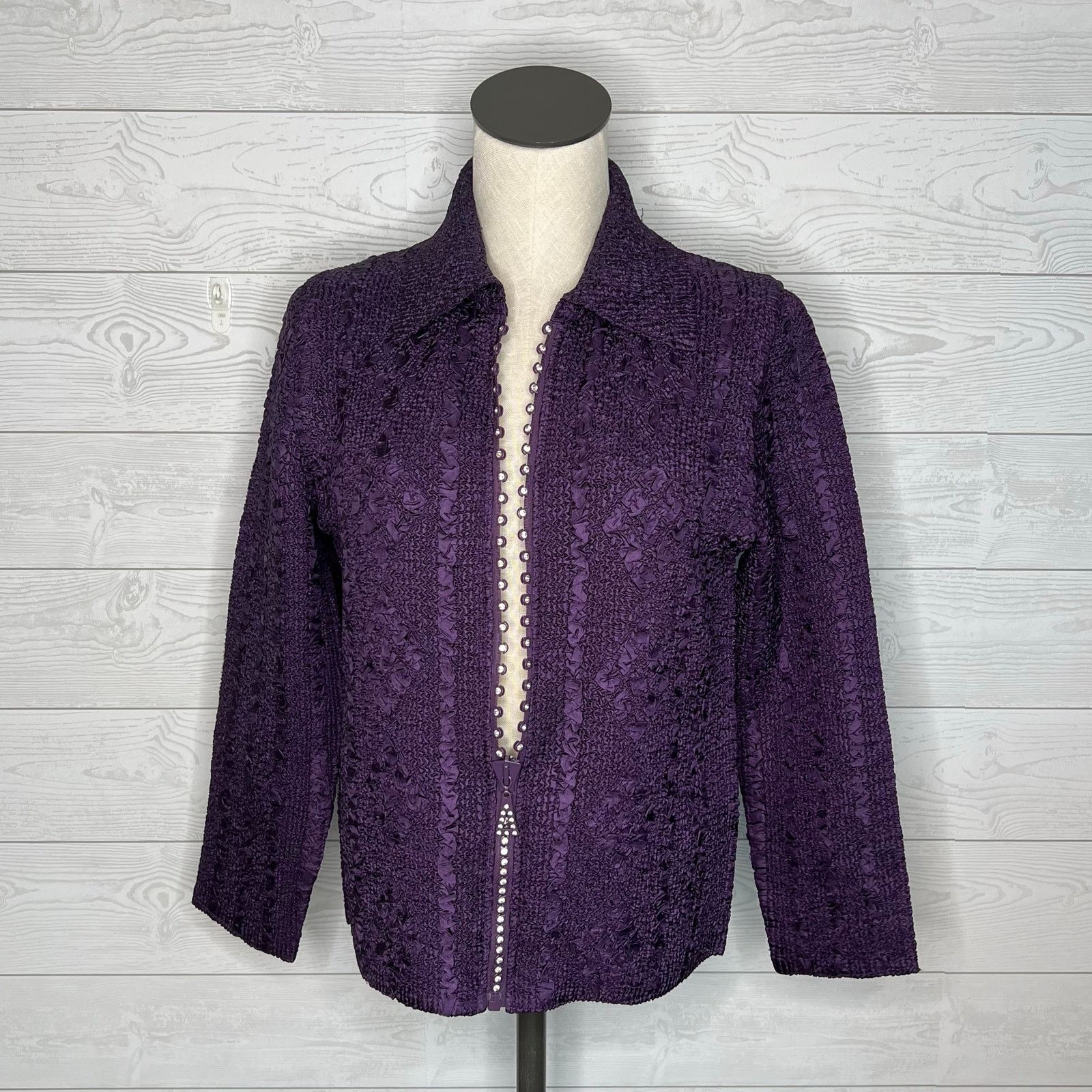 Other Magic It Fits Rhinestone Zipper Jacket size M/L Size M / US 6-8 / IT 42-44 - 5 Thumbnail