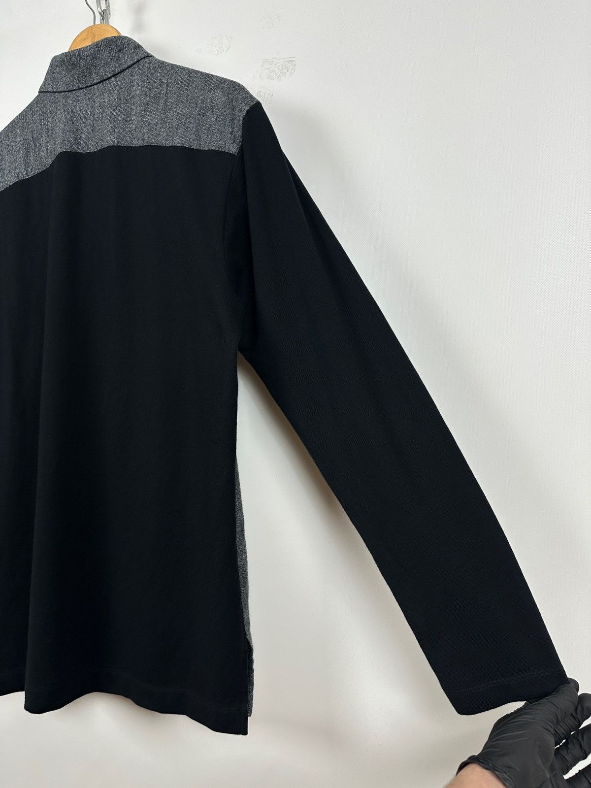 Issey Miyake Issey Miyake Men Black/Gray Long Sleeve Button Up Shirt Size US XL / EU 56 / 4 - 18 Thumbnail