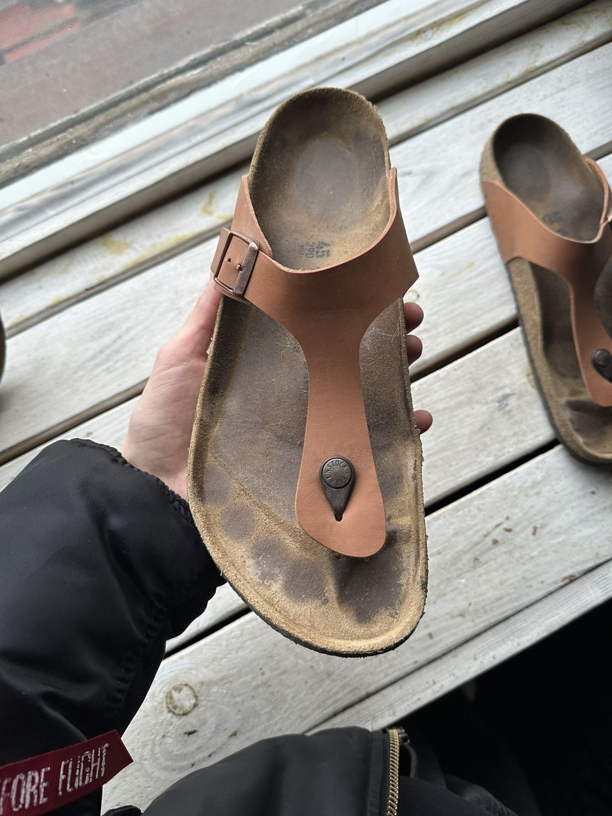 Birkenstock × If Six Was Nine 🚨Vintage Birkenstock 45 brown Luxe Sandals rare slides Size US 12 / EU 45 - 4 Thumbnail