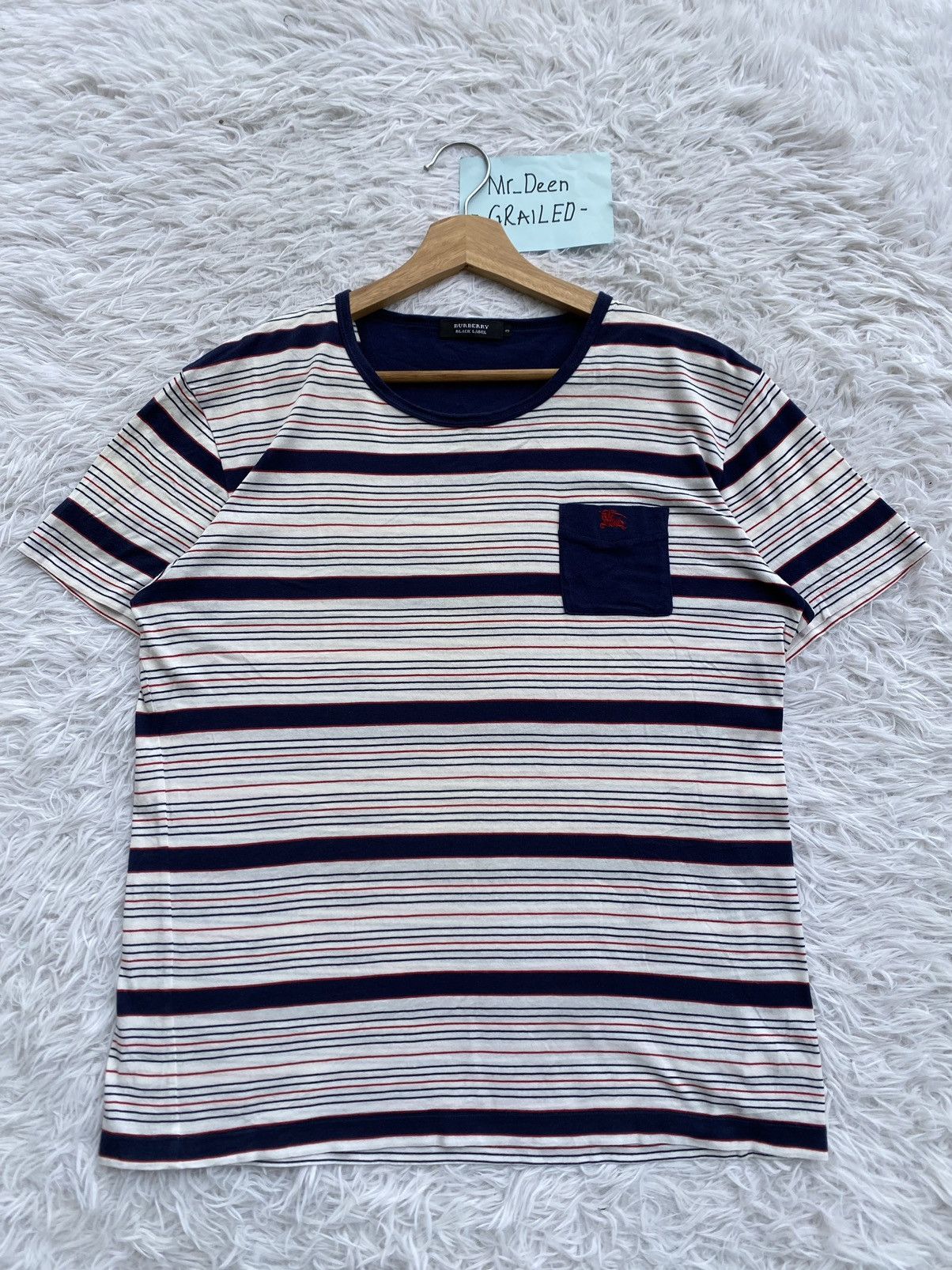 Burberry Rare Vintage Burberry Stripes Tshirt Size US M / EU 48-50 / 2 - 1 Thumbnail