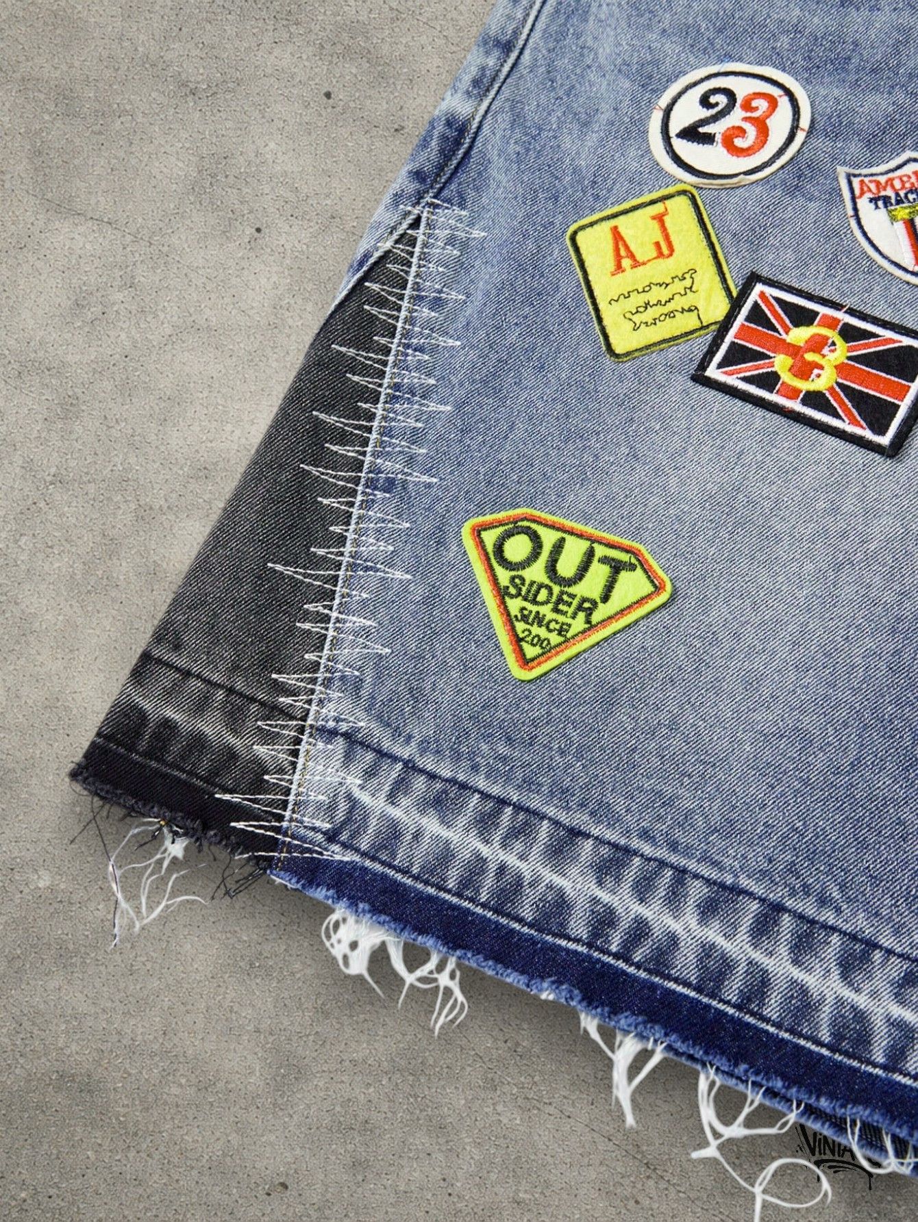 Vintage Patchwork jeans shorts Size US 32 / EU 48 - 4 Thumbnail