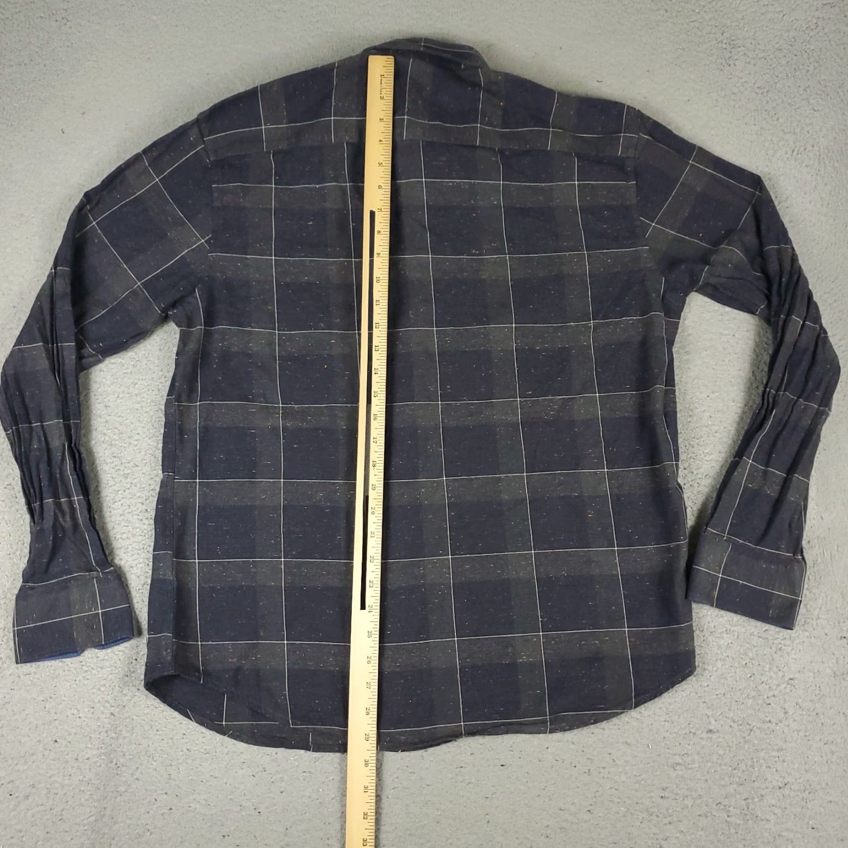 BUGATCHI Bugatchi Shirt Mens XL Gray Plaid Shaped Fit Button Up Long Sleeve Size US XL / EU 56 / 4 - 3 Thumbnail