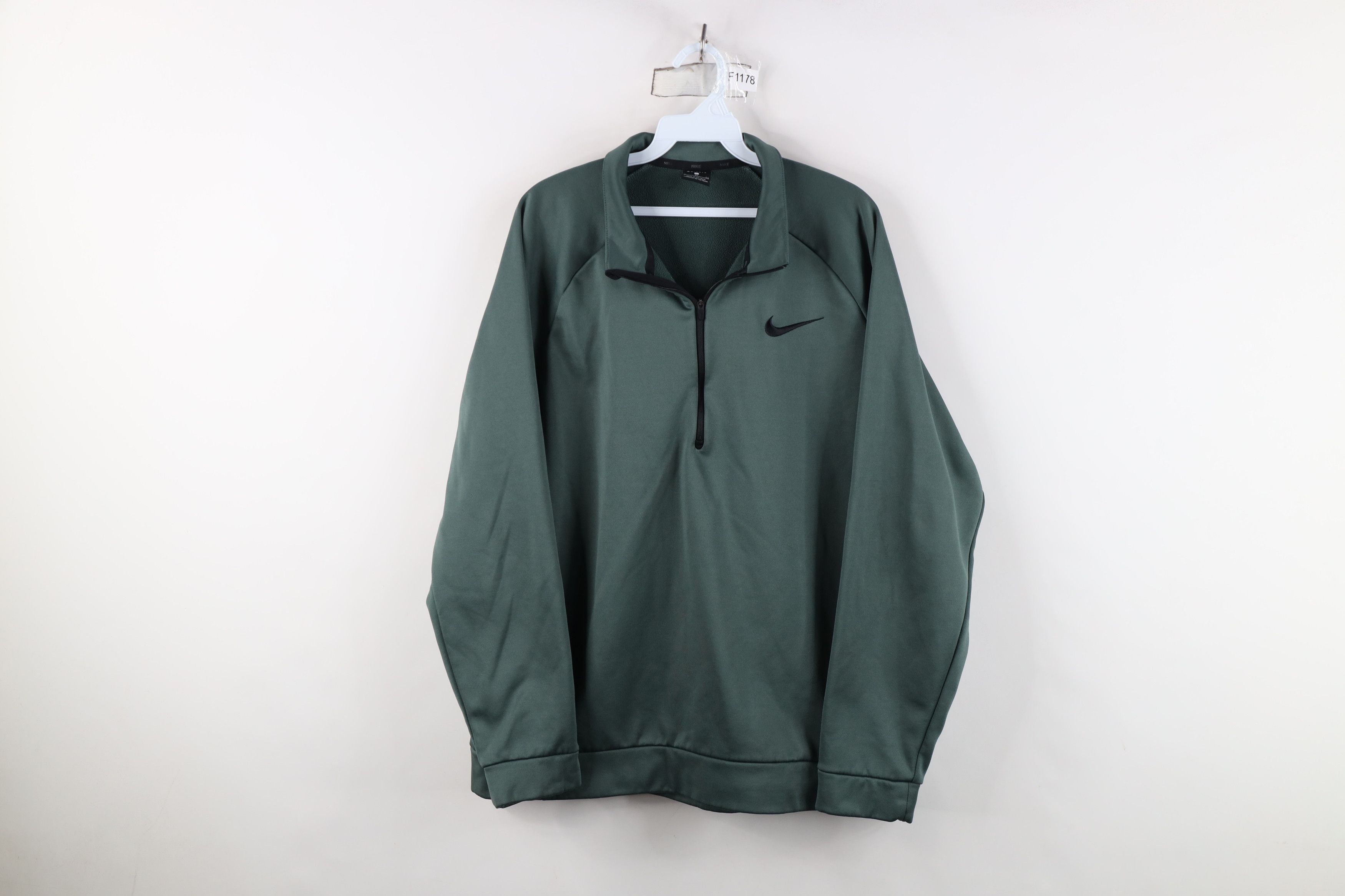 Nike Nike Scott Big Swoosh Half Zip Pullover Sweatshirt Green Size US XL / EU 56 / 4 - 1 Thumbnail