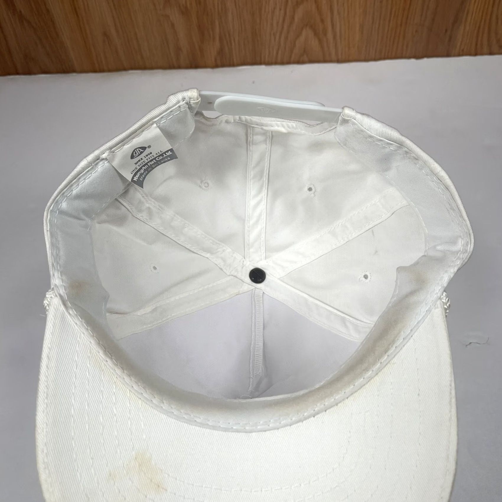 Roper VINTAGE YoungAn Cathey Hulton & Associates Trucker Hat Cap White Adjustable Rope Mens Size ONE SIZE - 6 Thumbnail