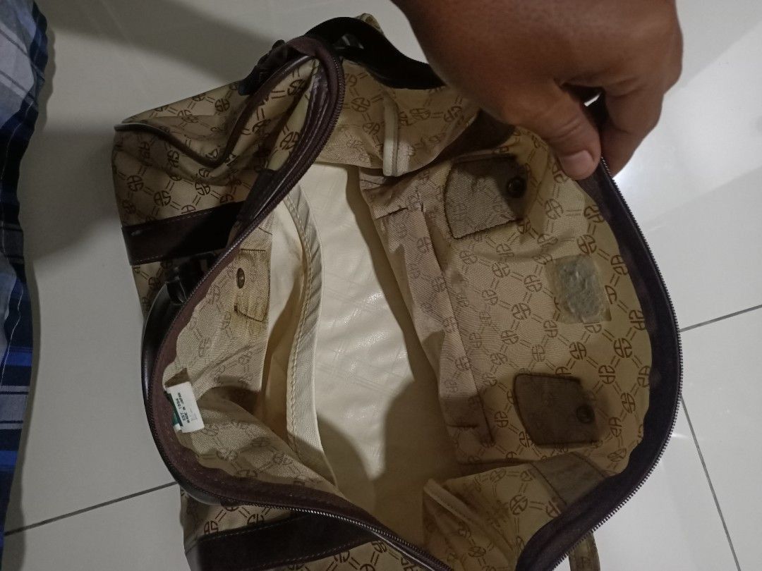 Japanese Brand Vintage Aoki Luggage Shelly Monogram Duffle Size ONE SIZE - 9 Thumbnail