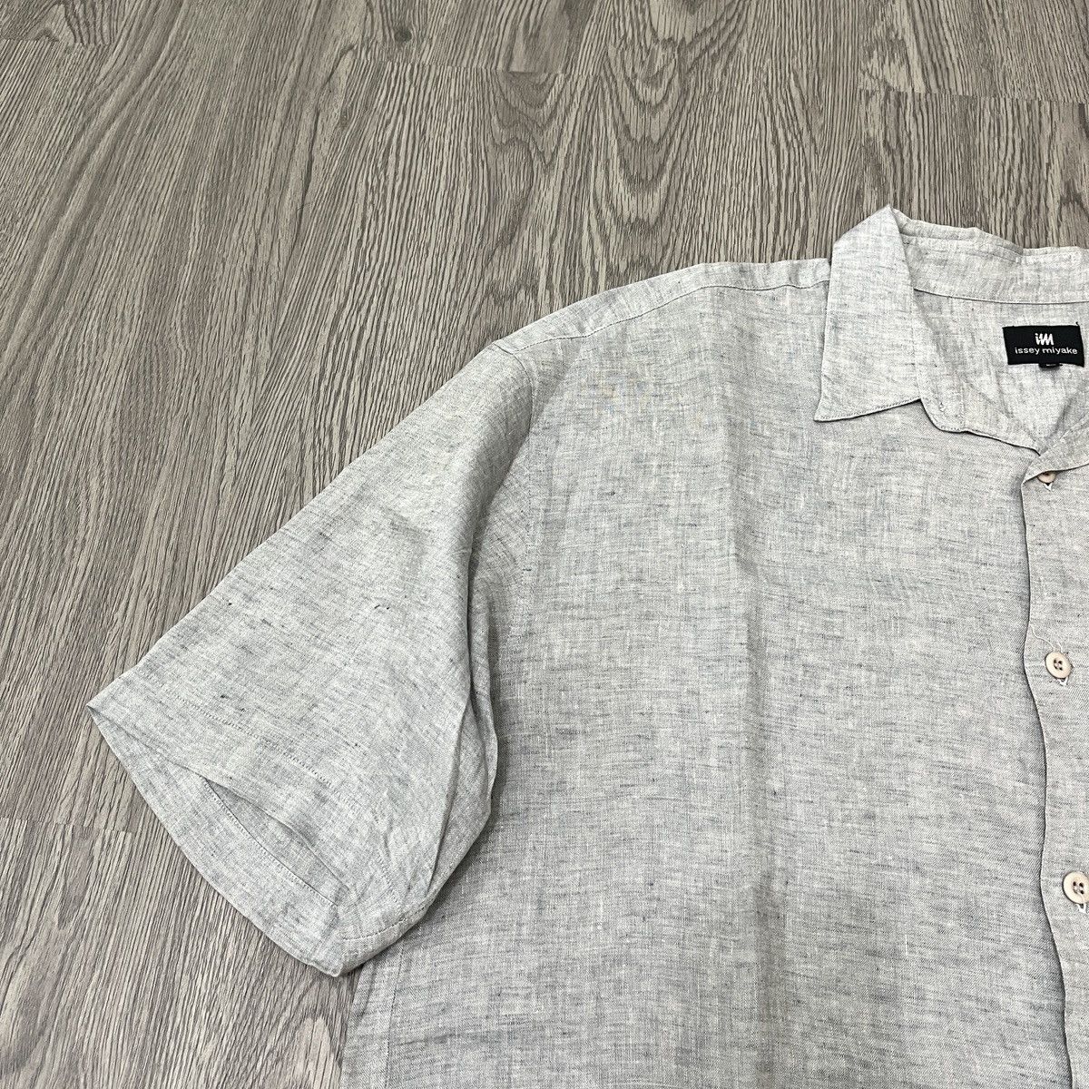 Issey Miyake IM Issey Miyake - Linen Open Collar Shirt Ifsixwasnine Size US L / EU 52-54 / 3 - 4 Thumbnail